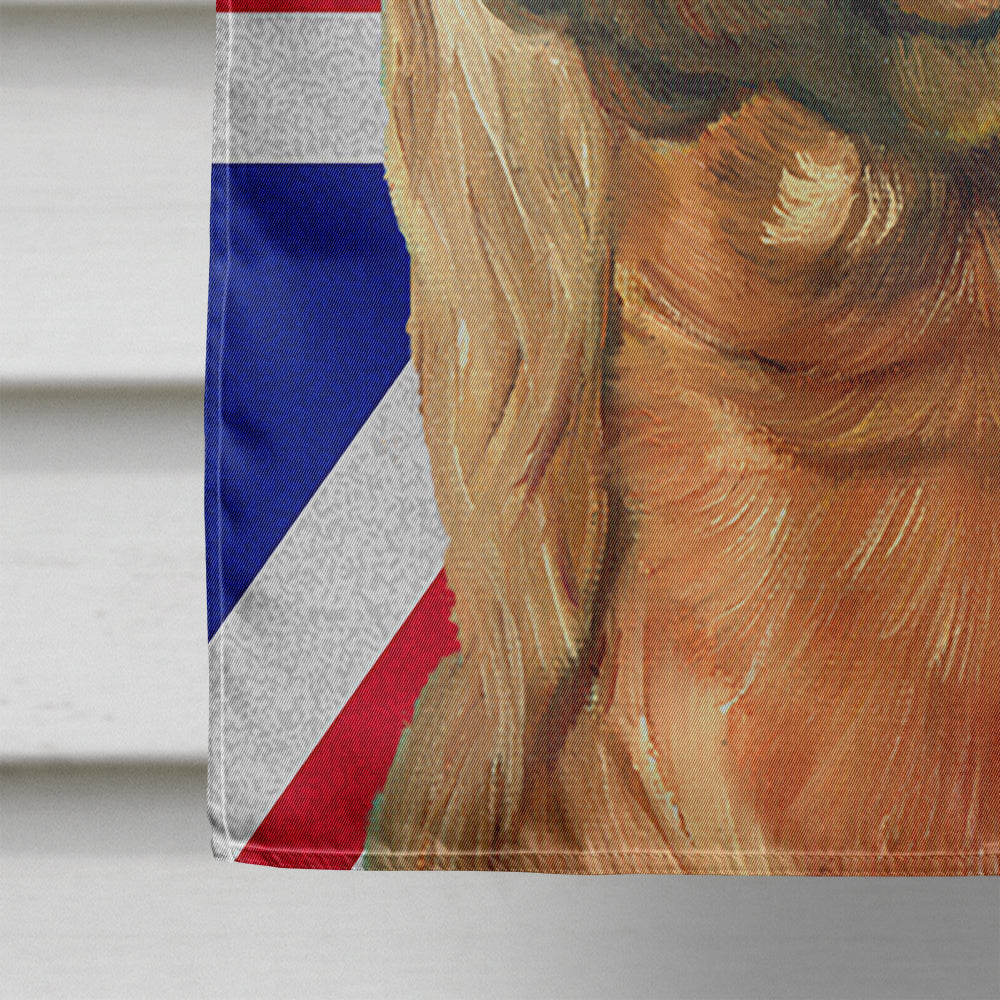 Irish Setter with English Union Jack British Flag Flag Canvas House Size LH9597CHF  the-store.com.