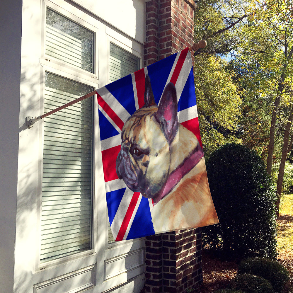 French Bulldog Frenchie with English Union Jack British Flag Flag Canvas House Size LH9601CHF  the-store.com.