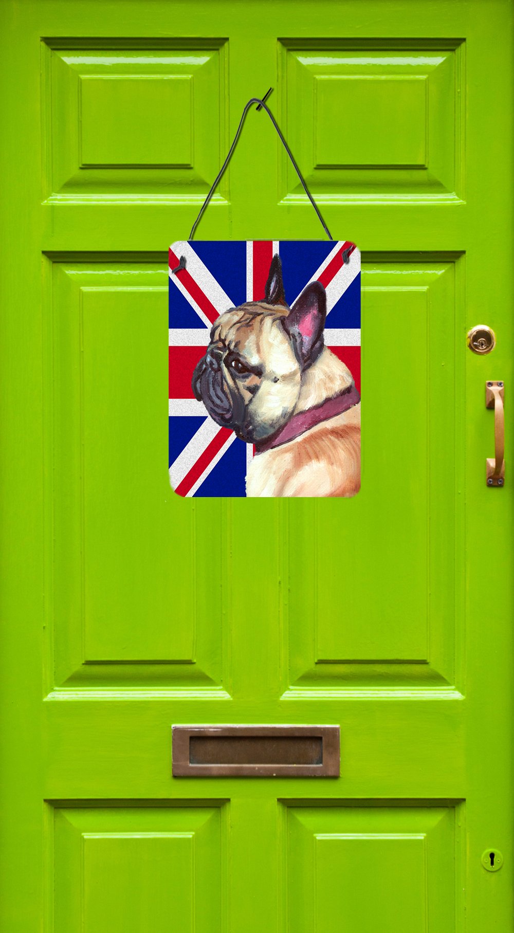 French Bulldog Frenchie with English Union Jack British Flag Wall or Door Hanging Prints LH9601DS1216 by Caroline's Treasures