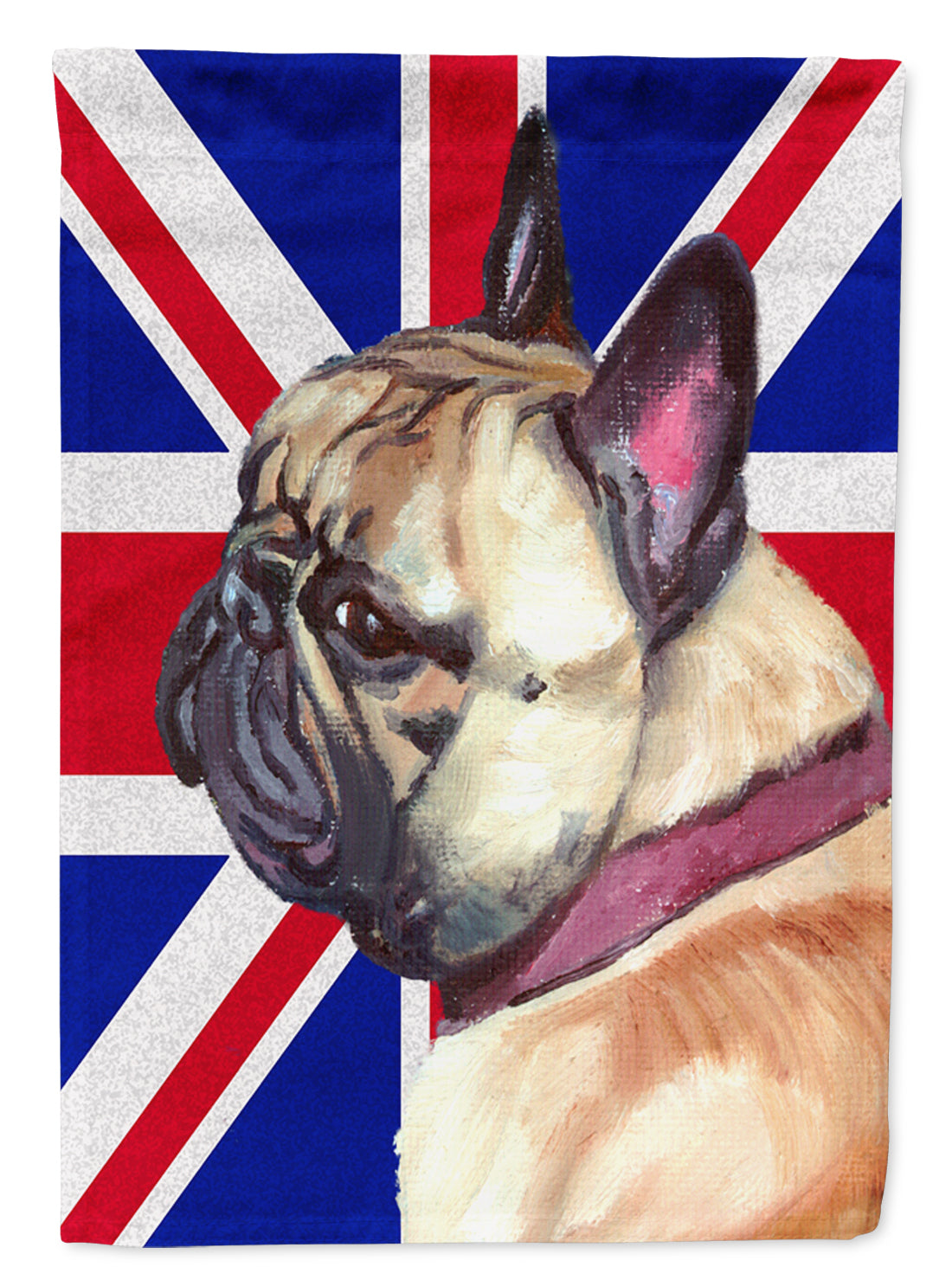 French Bulldog Frenchie with English Union Jack British Flag Flag Garden Size  the-store.com.