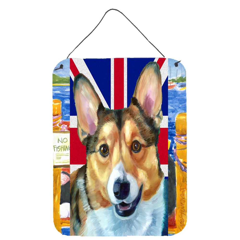 Corgi with English Union Jack British Flag Wall or Door Hanging Prints LH9602DS1216 by Caroline&#39;s Treasures