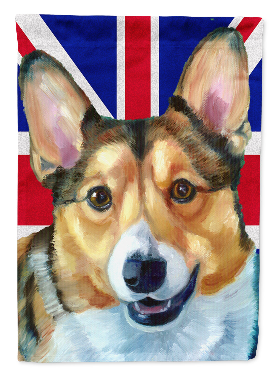 Corgi with English Union Jack British Flag Flag Garden Size LH9602GF  the-store.com.