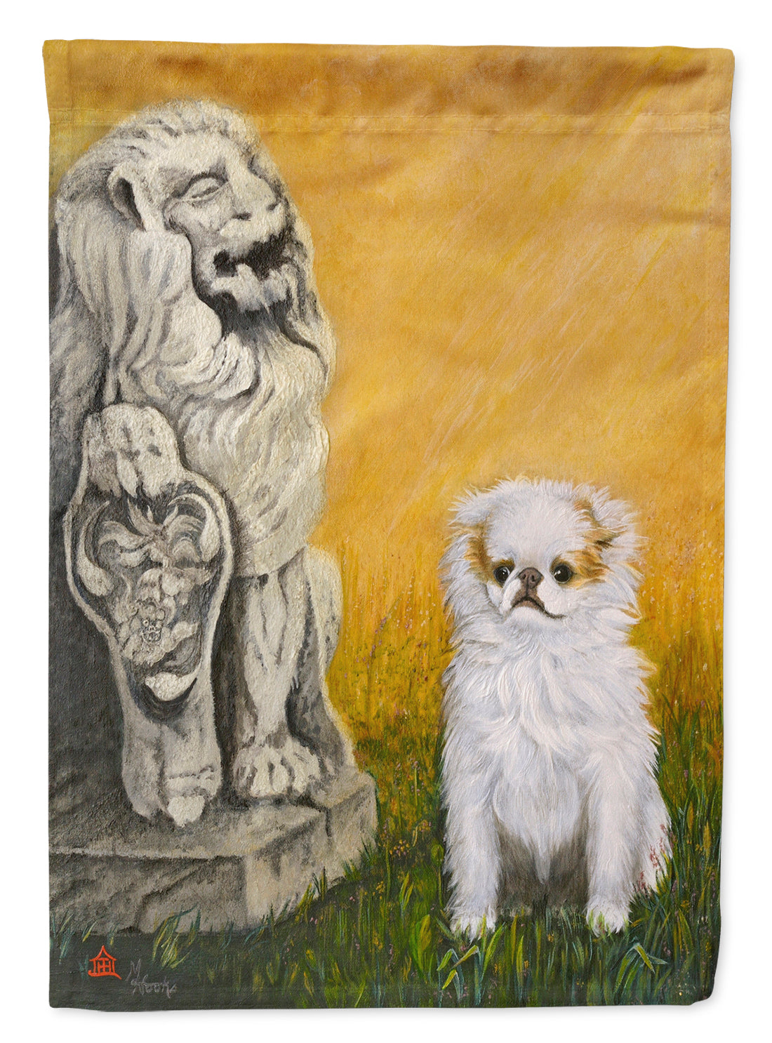 Japanese Chin Omar Flag Garden Size MH1032GF.