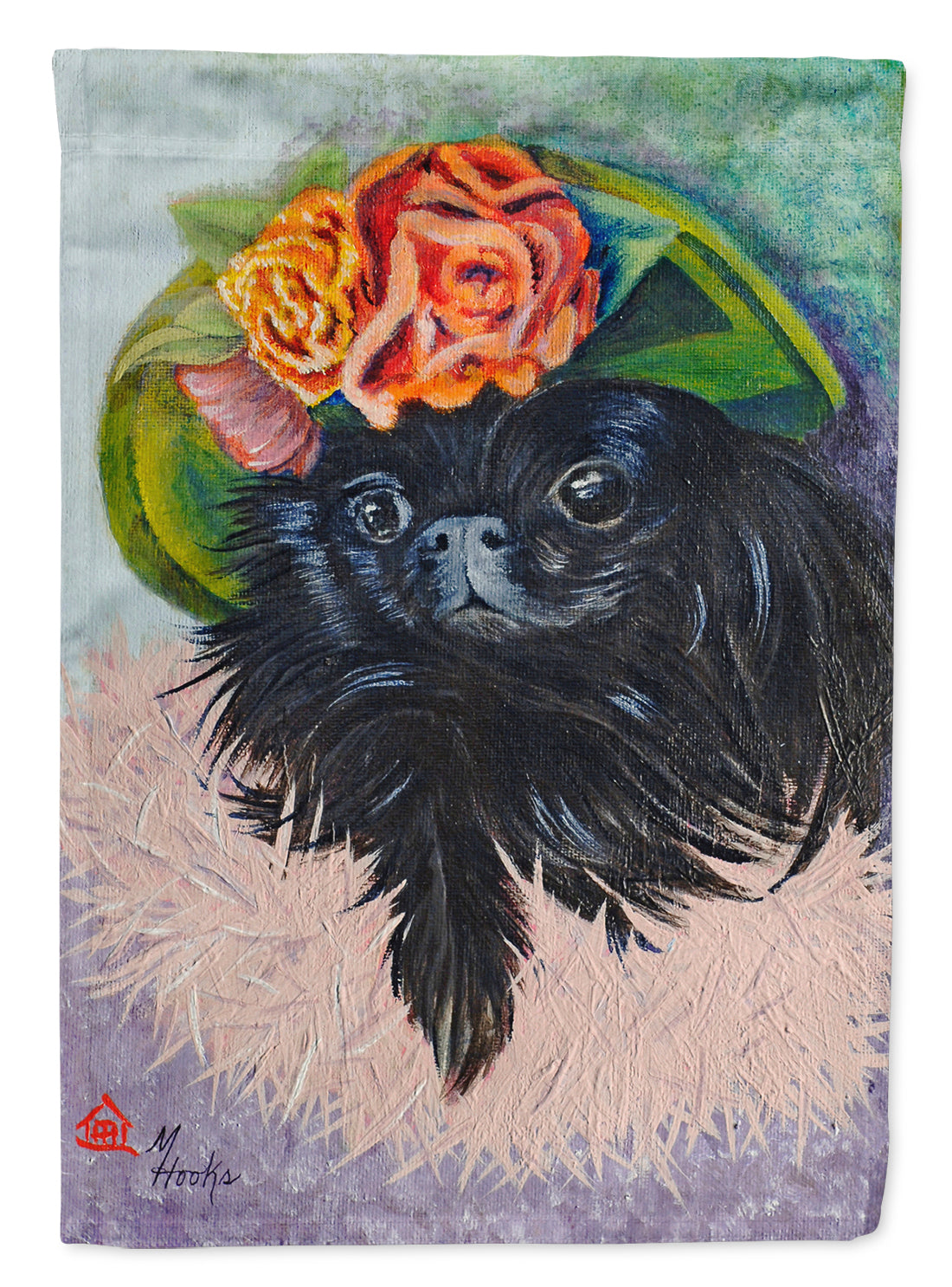 Black Pekingese Flag Canvas House Size MH1038CHF  the-store.com.