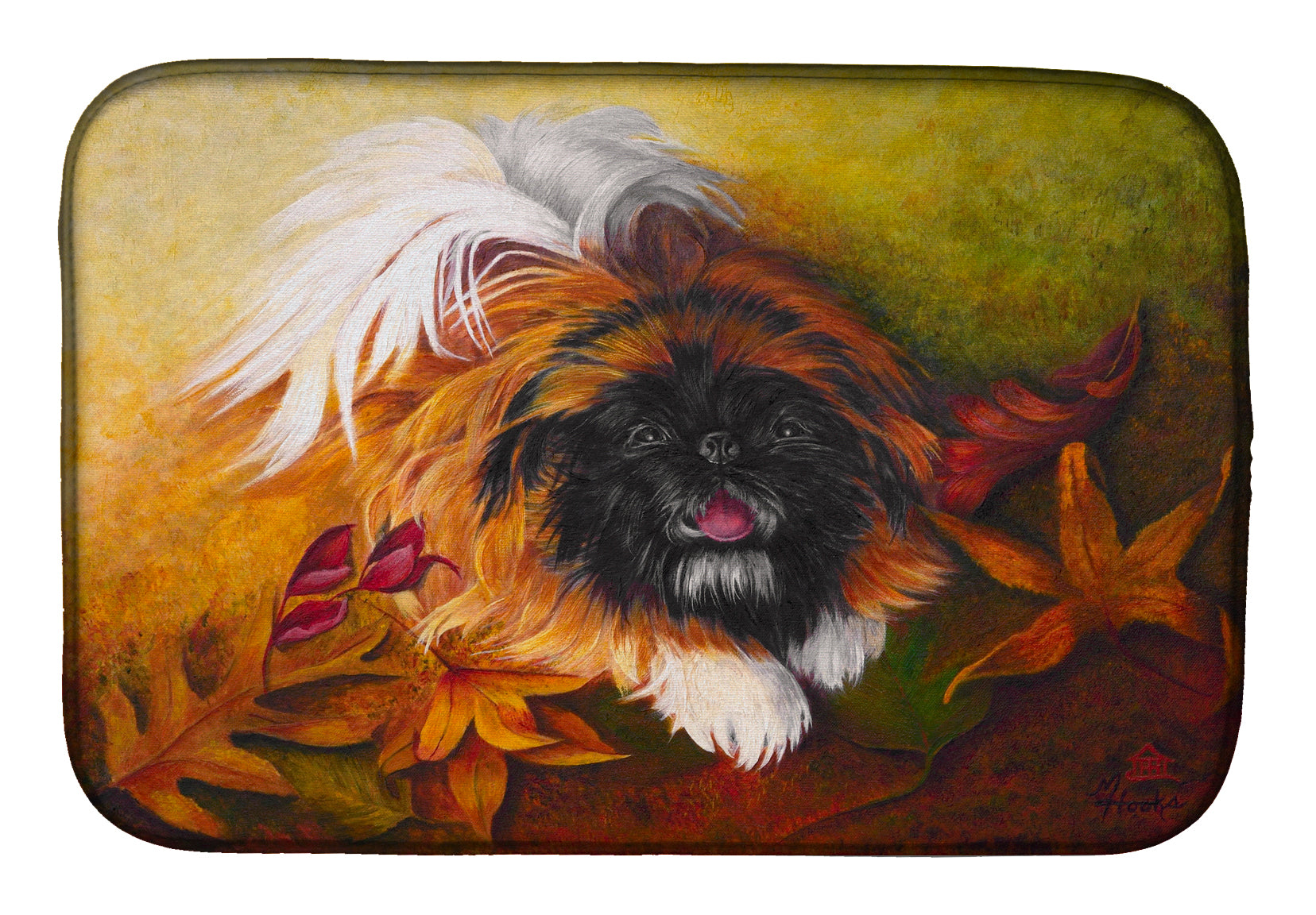 Pekingese Boogie Dish Drying Mat MH1046DDM  the-store.com.