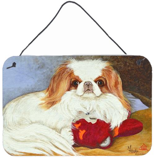 Japanese Chin Pink Gorilla Wall or Door Hanging Prints by Caroline&#39;s Treasures