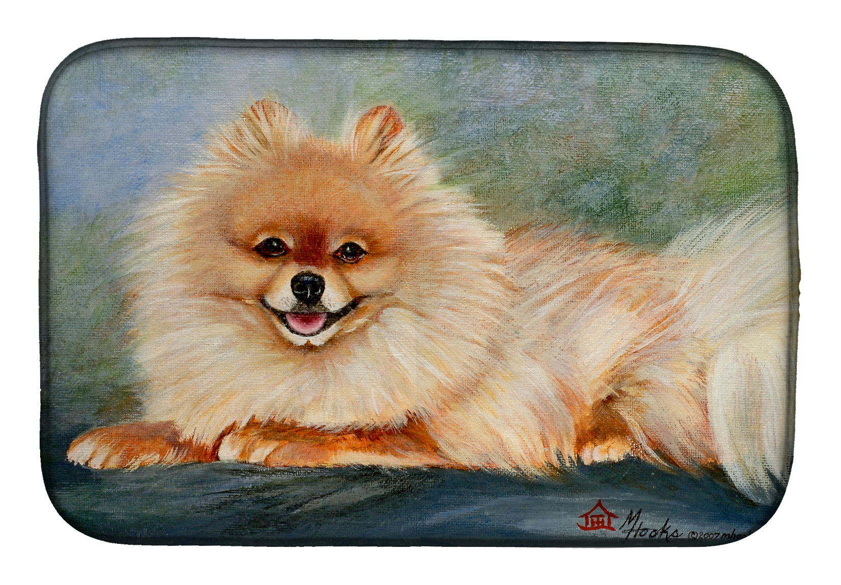 Pomeranian Full Body Dish Drying Mat MH1055DDM  the-store.com.