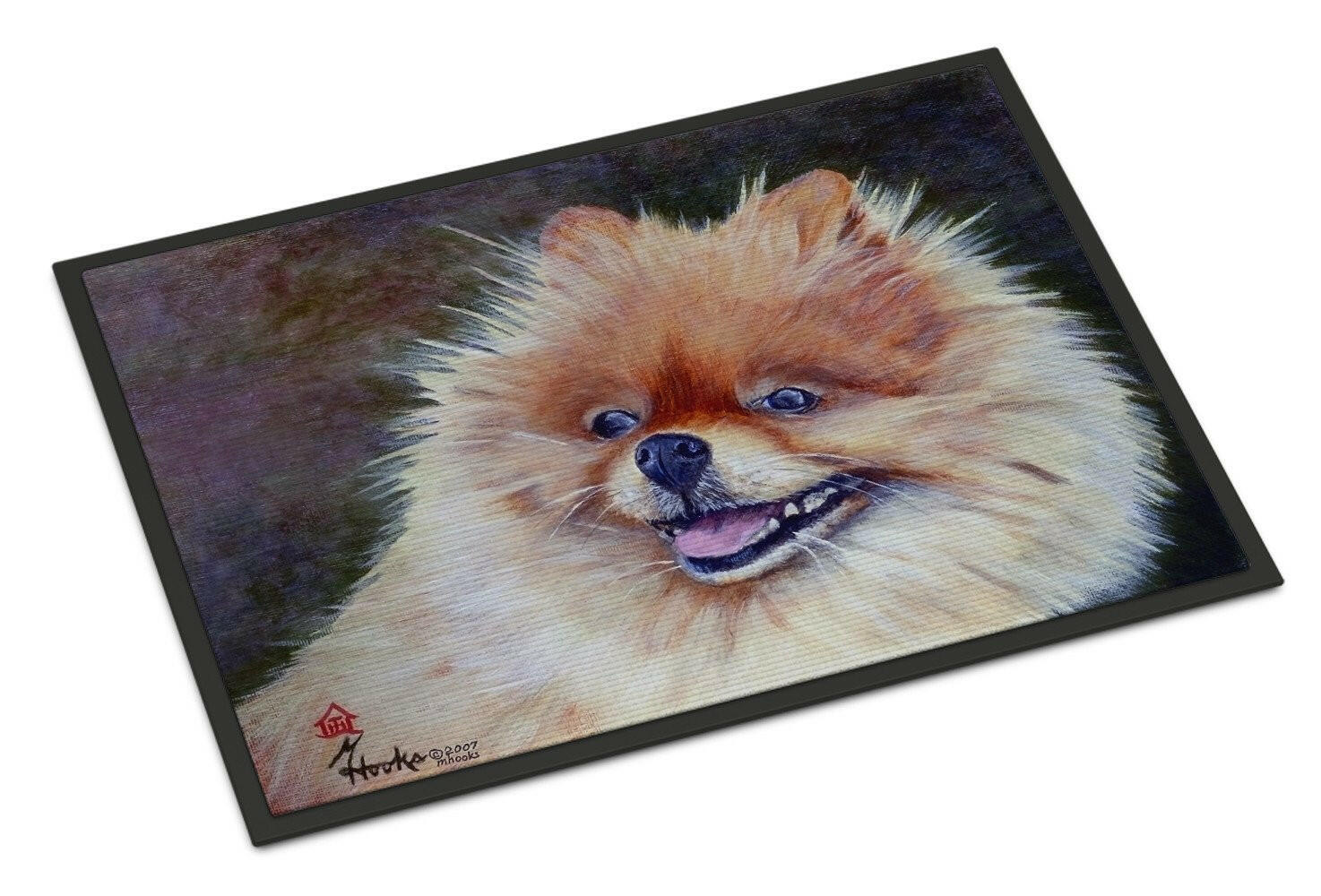 Pomeranian Head Indoor or Outdoor Mat 18x27 MH1056MAT - the-store.com