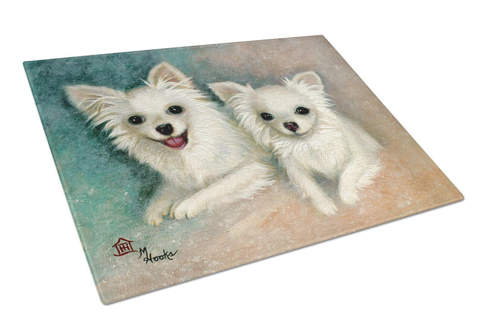 Chihuahua The Siblings Glass Cutting Board Large MH1064LCB by Caroline's Treasures