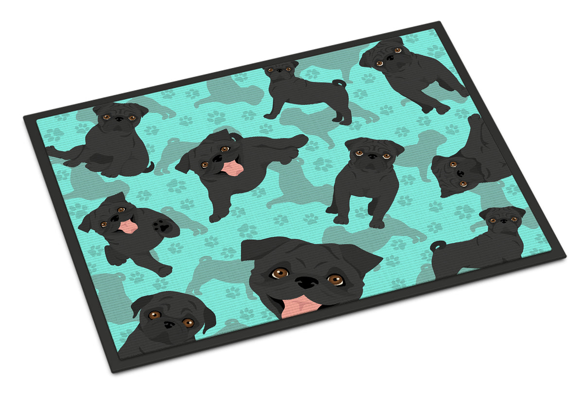 Buy this Black Pug Indoor or Outdoor Mat 24x36