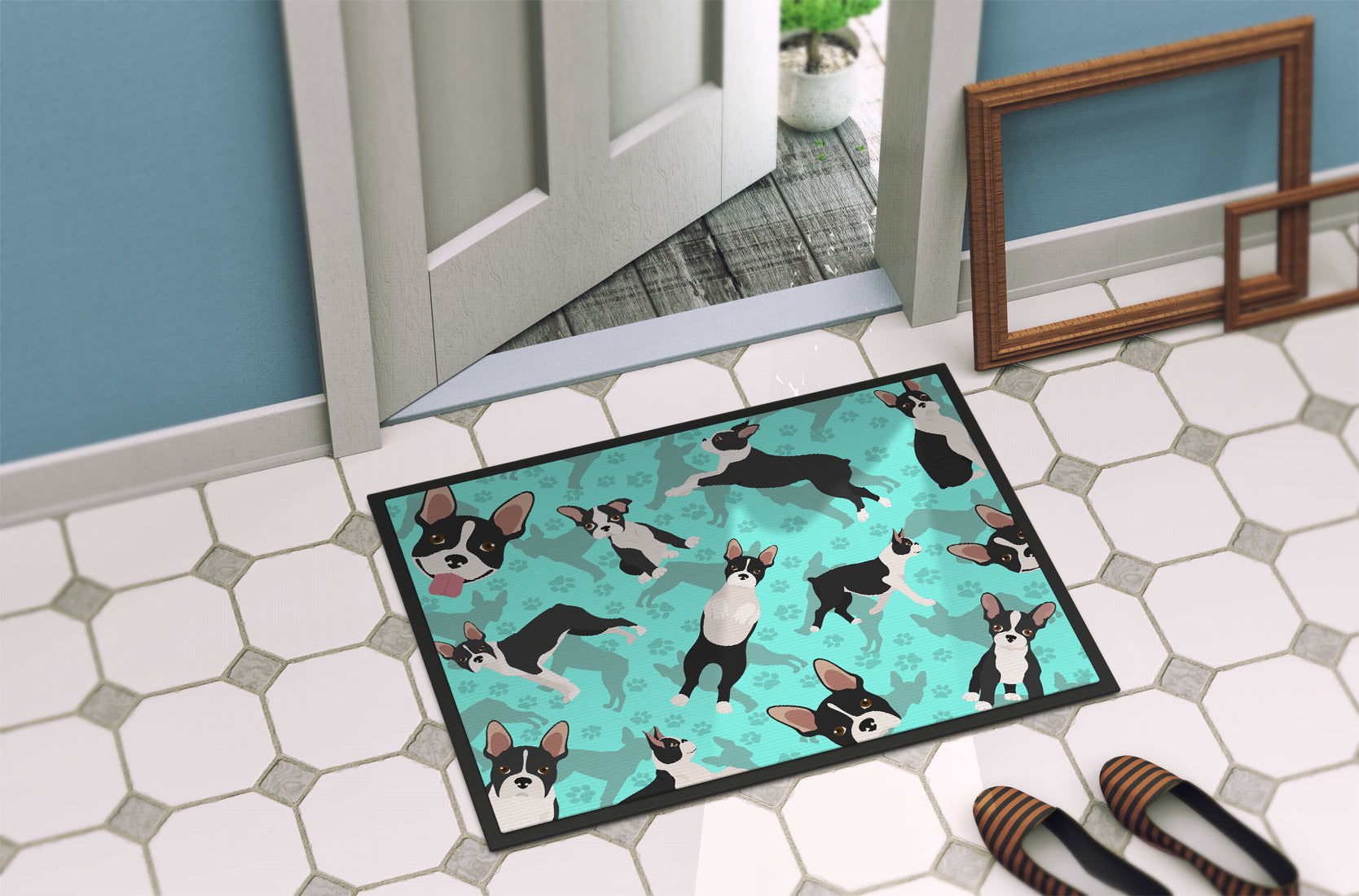 Boston Terrier Indoor or Outdoor Mat 24x36 - the-store.com