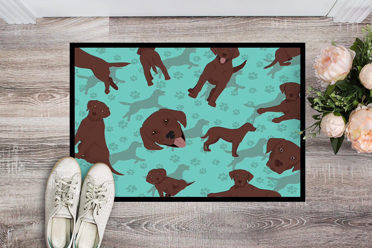 Chocolate Labrador Retriever Indoor or Outdoor Mat 24x36 - the-store.com