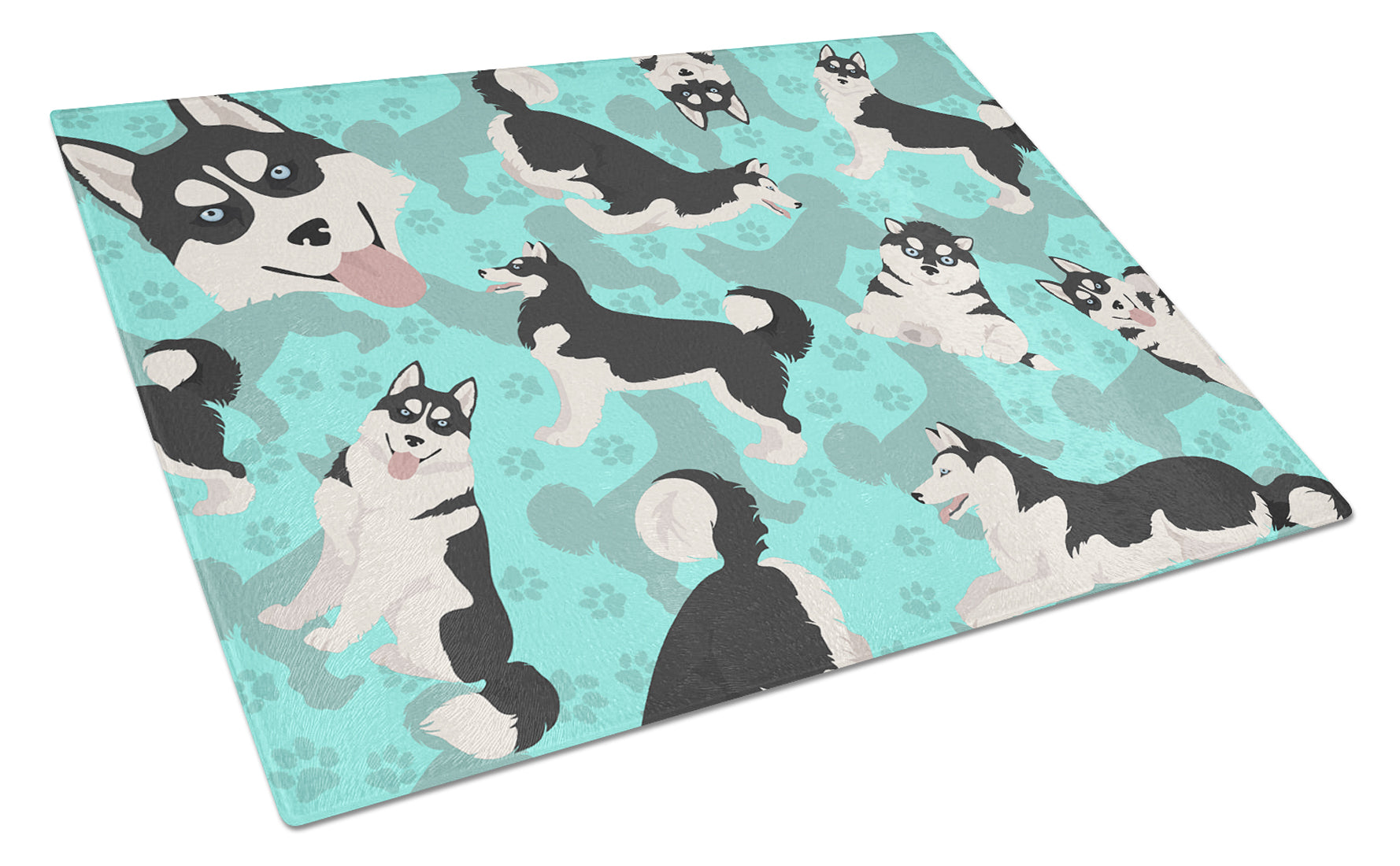 Buy this Siberian Husky Glass Cutting Board Large