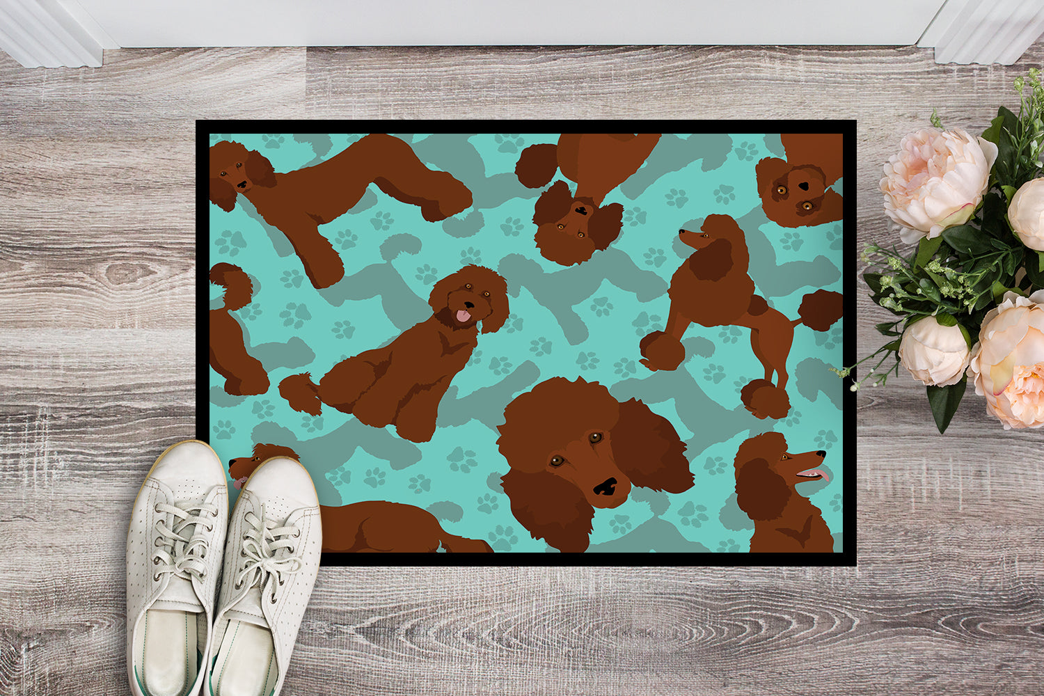 Buy this Chocolate Standard Poodle Indoor or Outdoor Mat 24x36