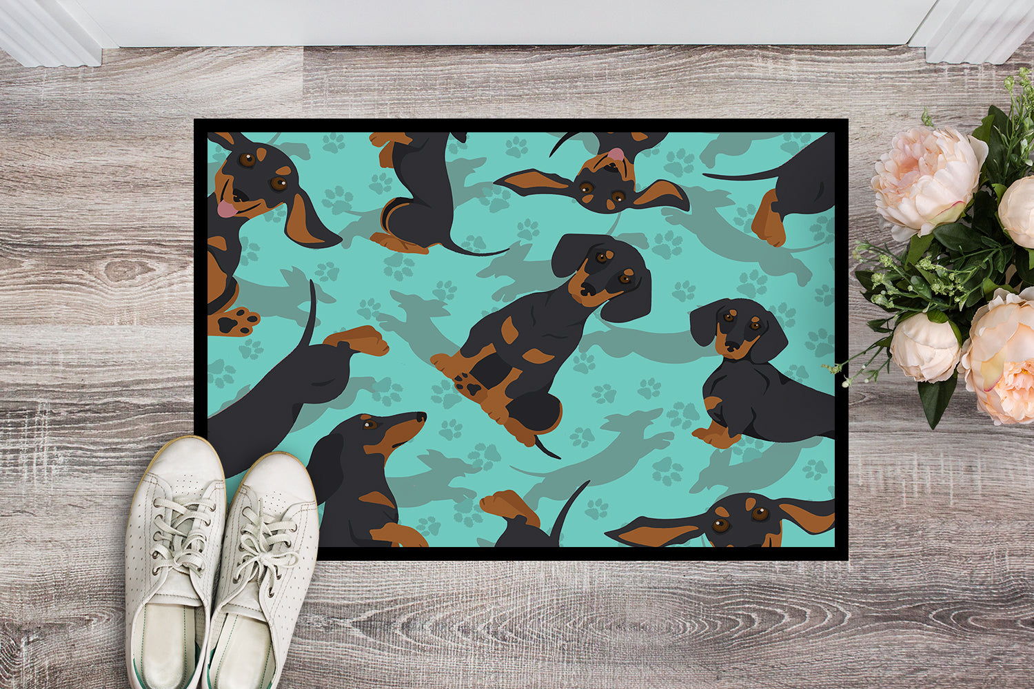 Buy this Black and Tan Dachshund Indoor or Outdoor Mat 24x36