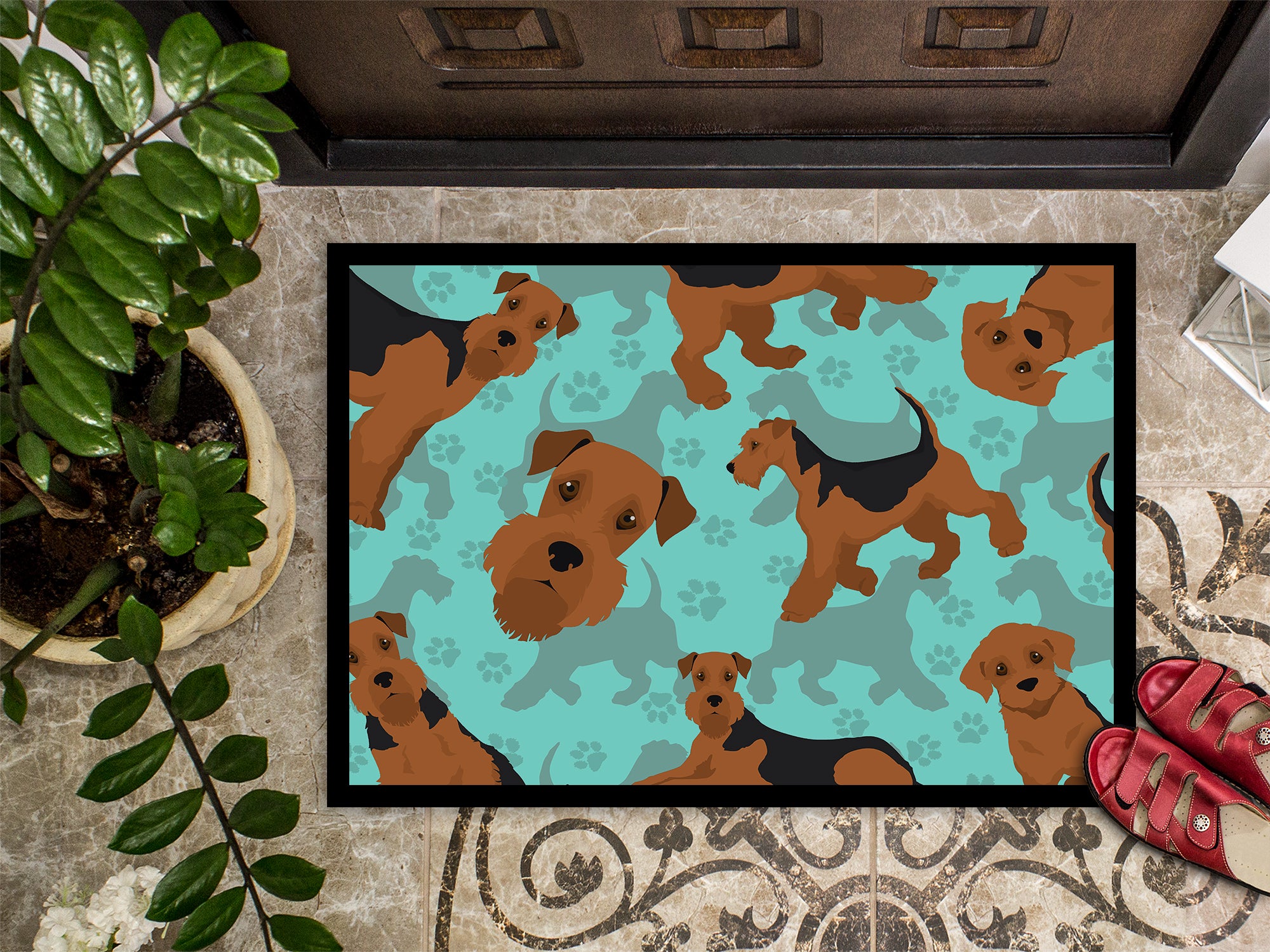 Airedale Terrier Indoor or Outdoor Mat 24x36 - the-store.com