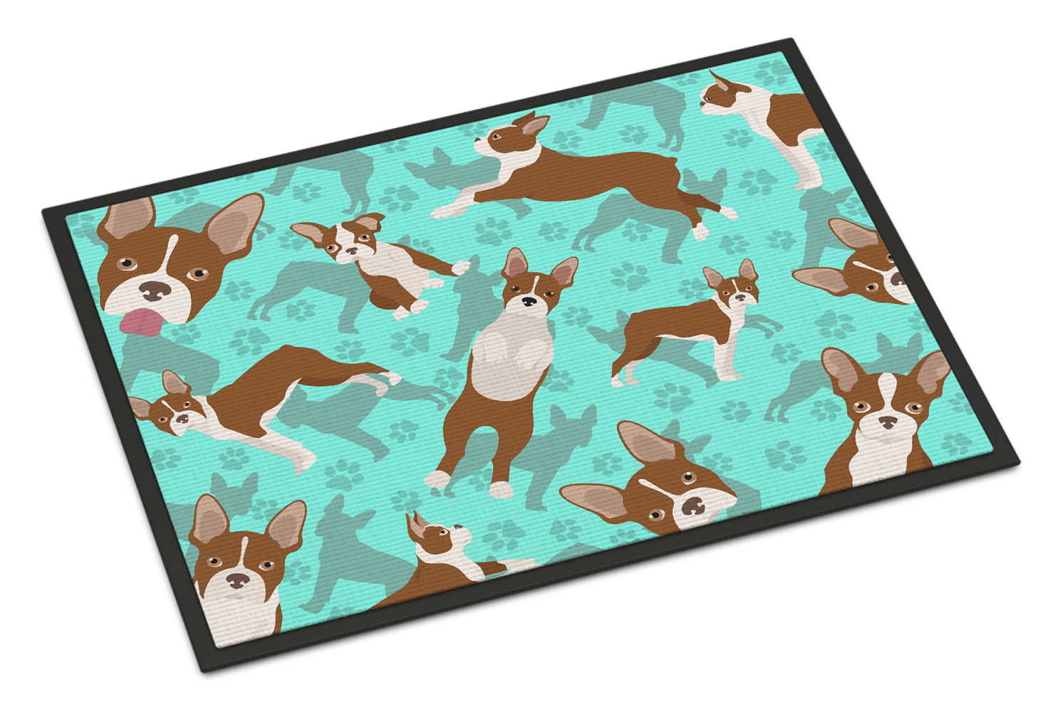 Buy this Red Boston Terrier Indoor or Outdoor Mat 24x36