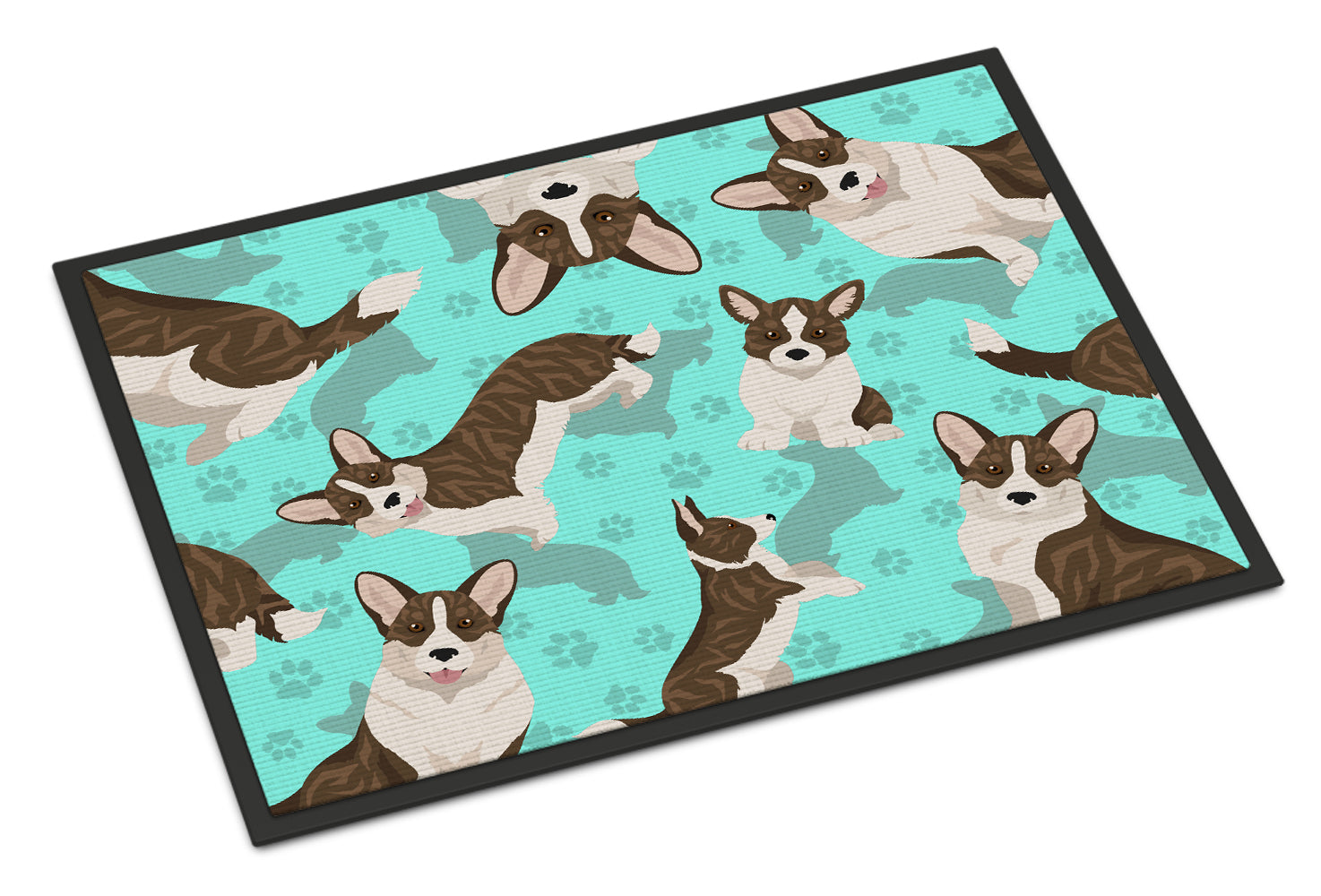 Buy this Brindle Cardigan Corgi Indoor or Outdoor Mat 24x36