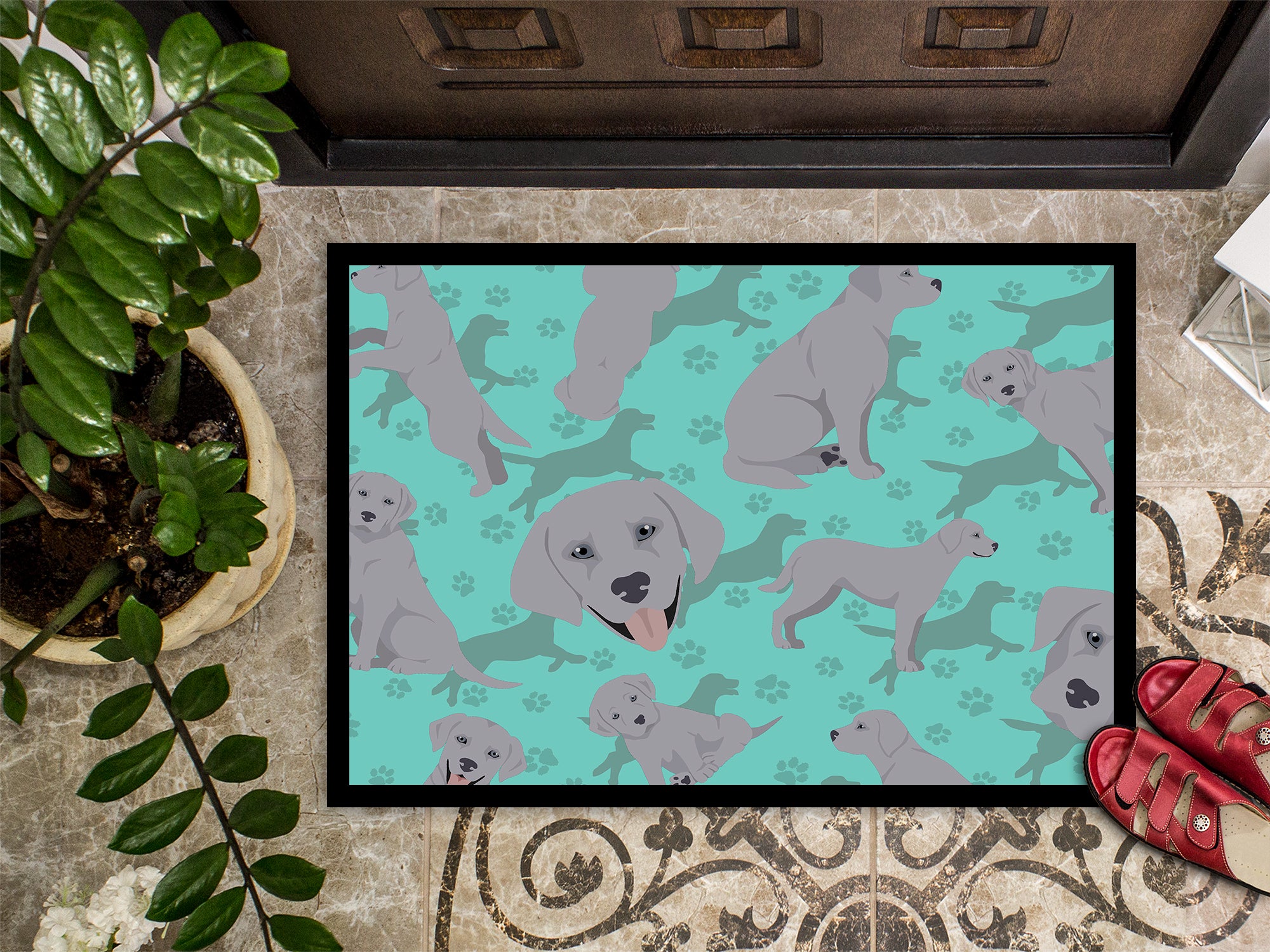 Silver Labrador Retriever Indoor or Outdoor Mat 24x36 - the-store.com