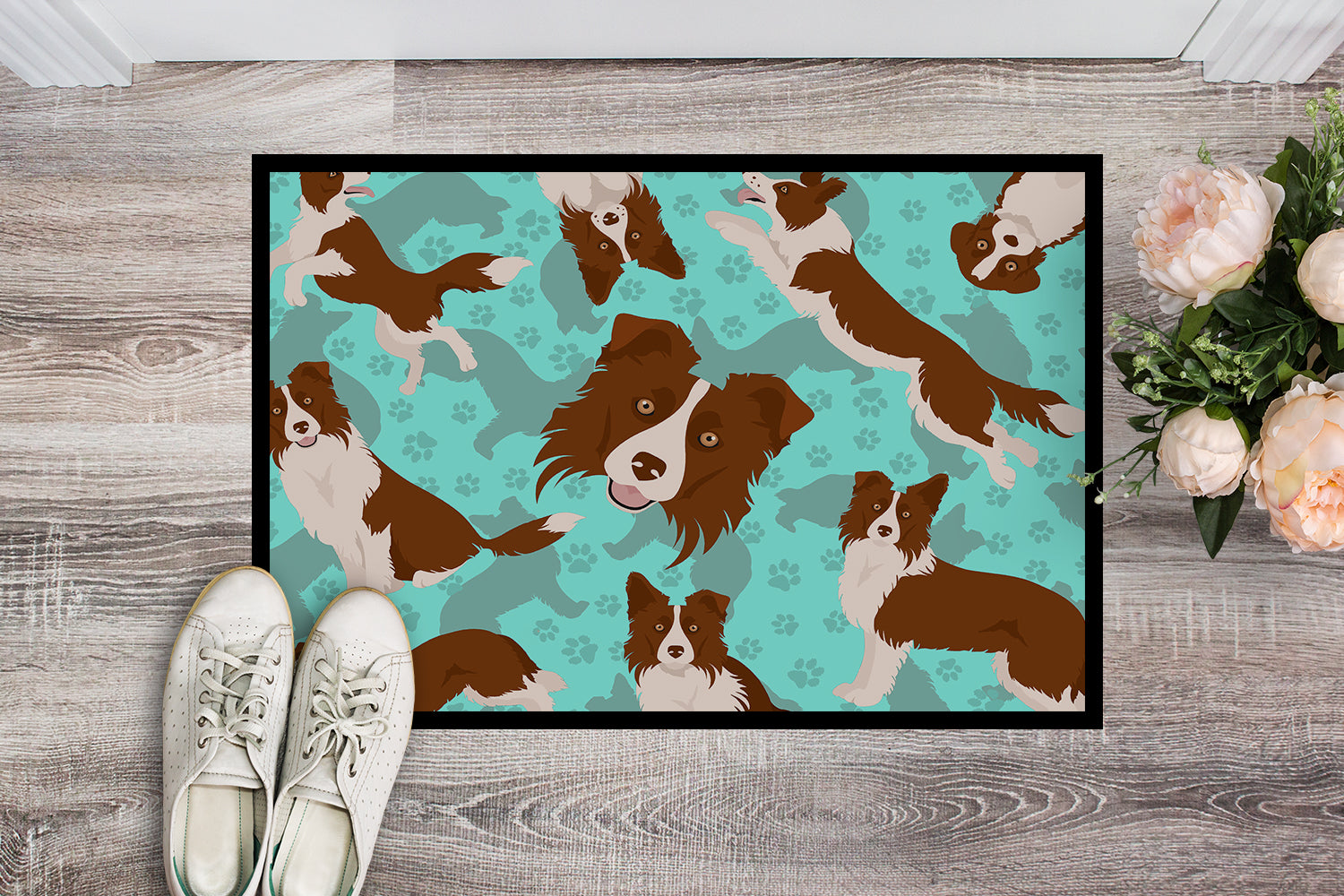 Buy this Red Border Collie Indoor or Outdoor Mat 24x36