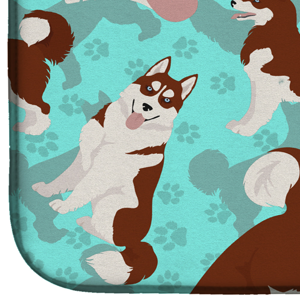 Red Siberian Husky Dish Drying Mat  the-store.com.