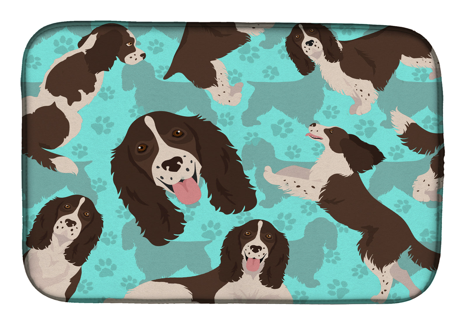 Liver English Springer Spaniel Dish Drying Mat  the-store.com.