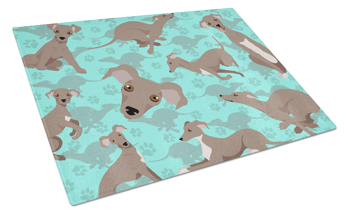 Buy this Fawn Italian Greyhound Glass Cutting Board Large