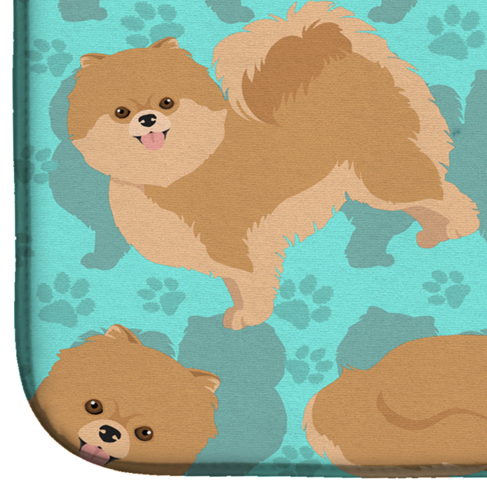 Orange Pomeranian Dish Drying Mat  the-store.com.