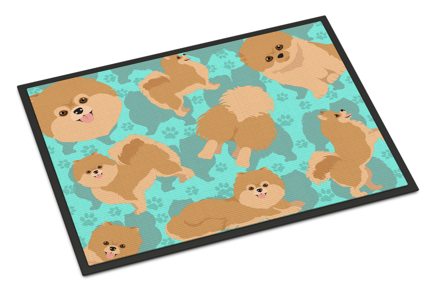 Buy this Orange Pomeranian Indoor or Outdoor Mat 24x36