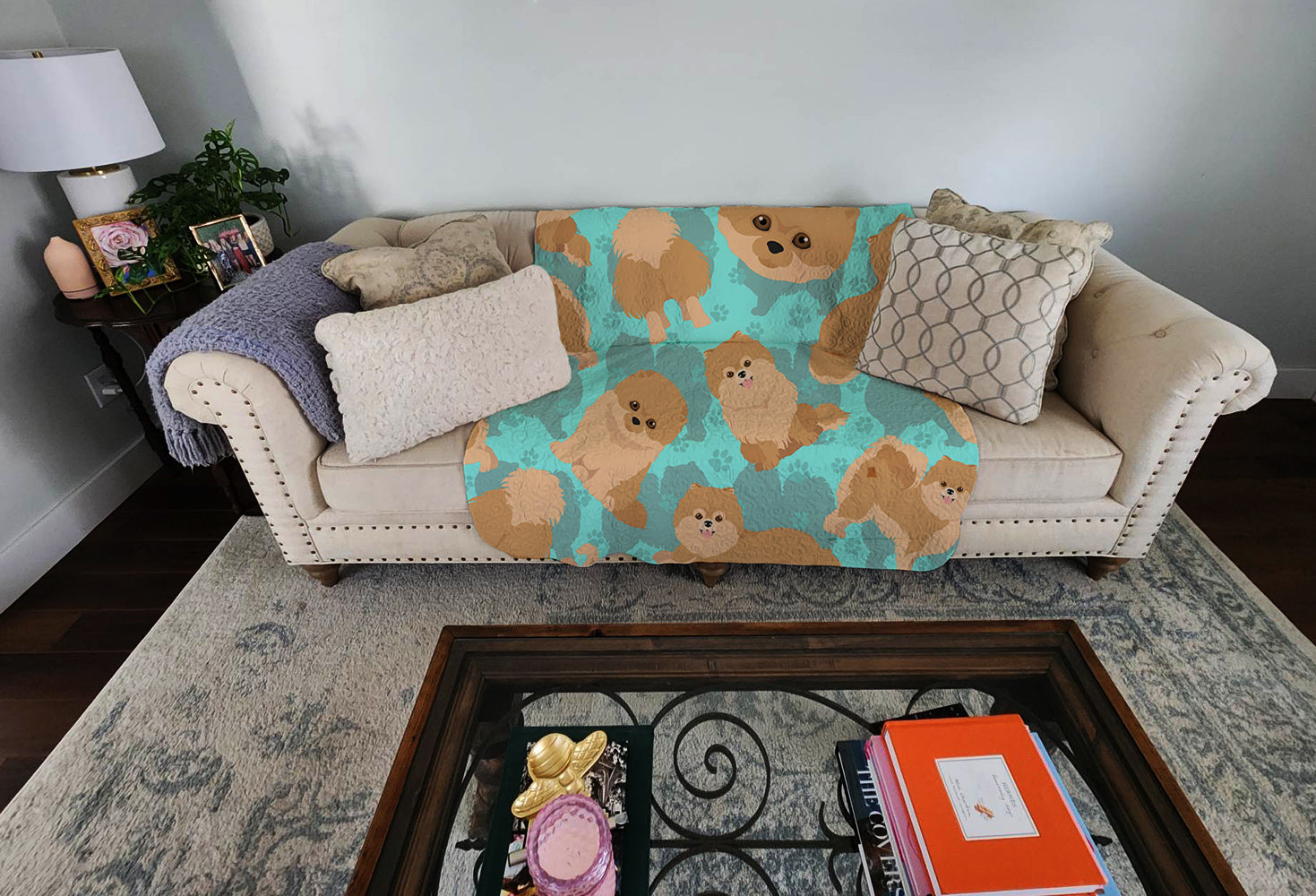 Orange Pomeranian Quilted Blanket 50x60 - the-store.com