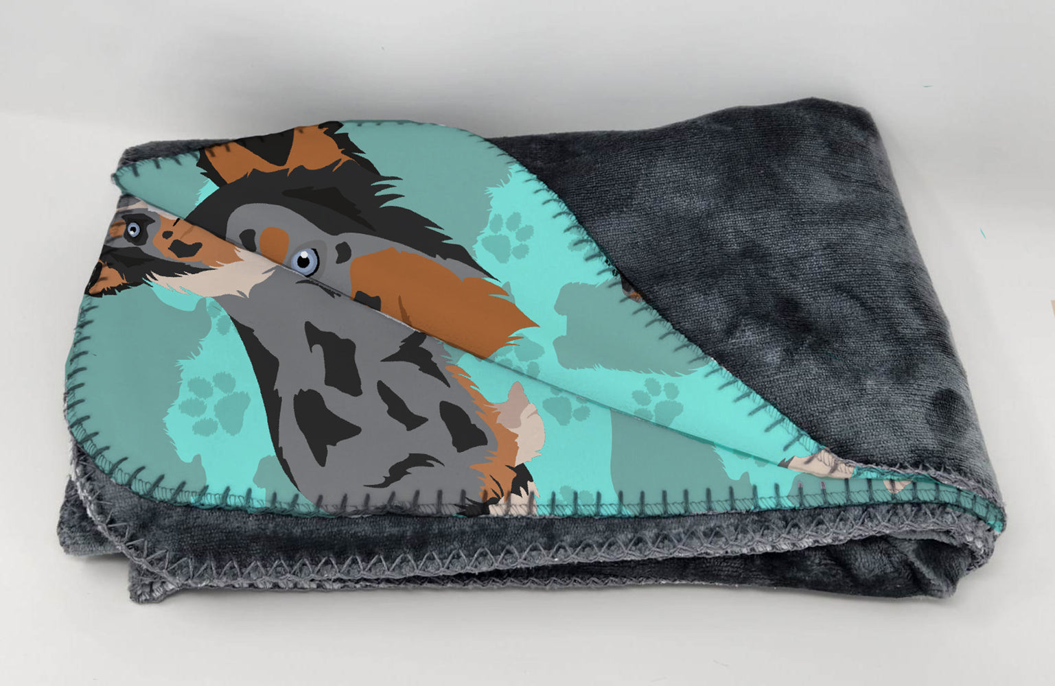 Blue Merle Sheltie Soft Travel Blanket with Bag - the-store.com