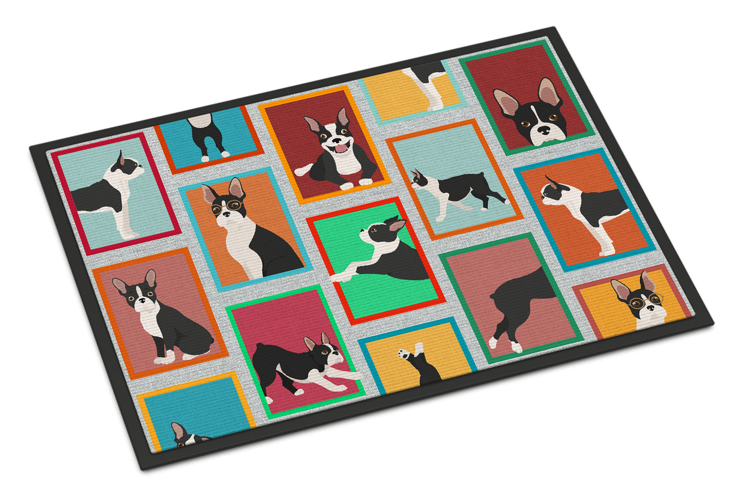 Buy this Lots of Boston Terrier Indoor or Outdoor Mat 24x36