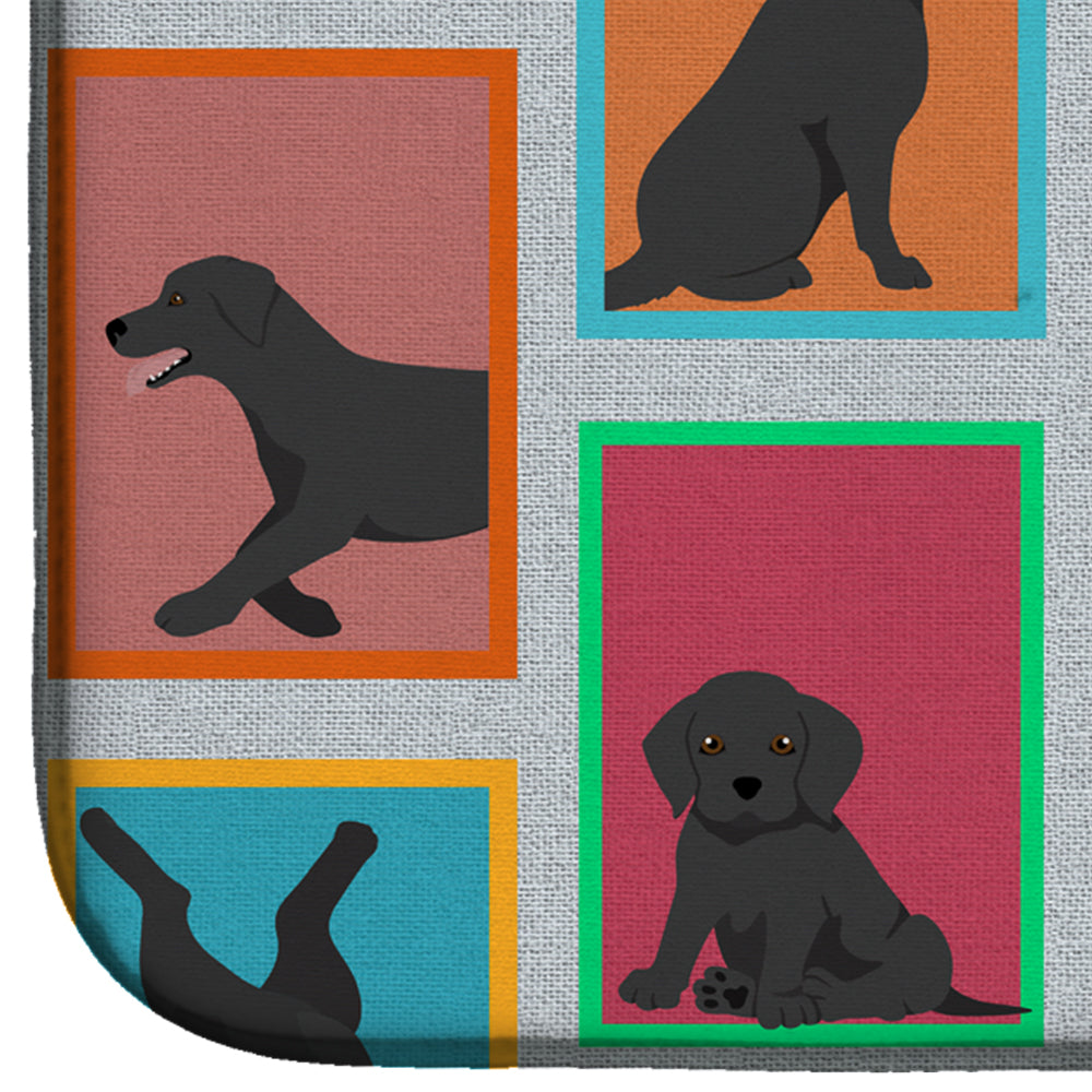 Lots of Black Labrador Retriever Dish Drying Mat  the-store.com.