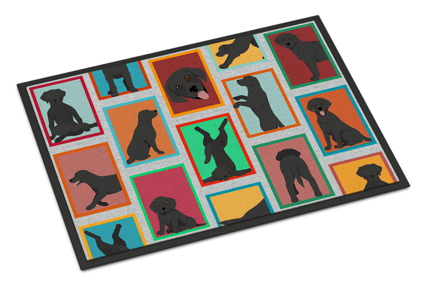 Buy this Lots of Black Labrador Retriever Indoor or Outdoor Mat 24x36