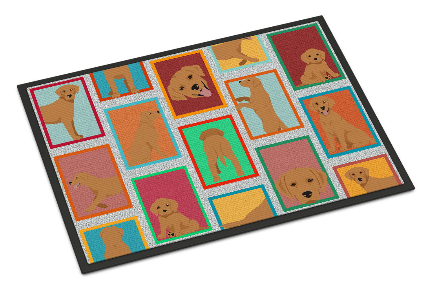 Buy this Lots of Red Fox Labrador Retriever Indoor or Outdoor Mat 24x36