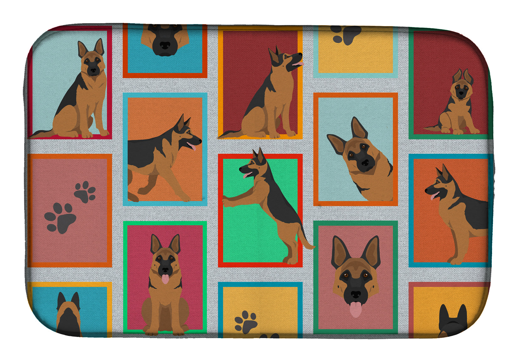 Lots of German Shepherd Dish Drying Mat  the-store.com.