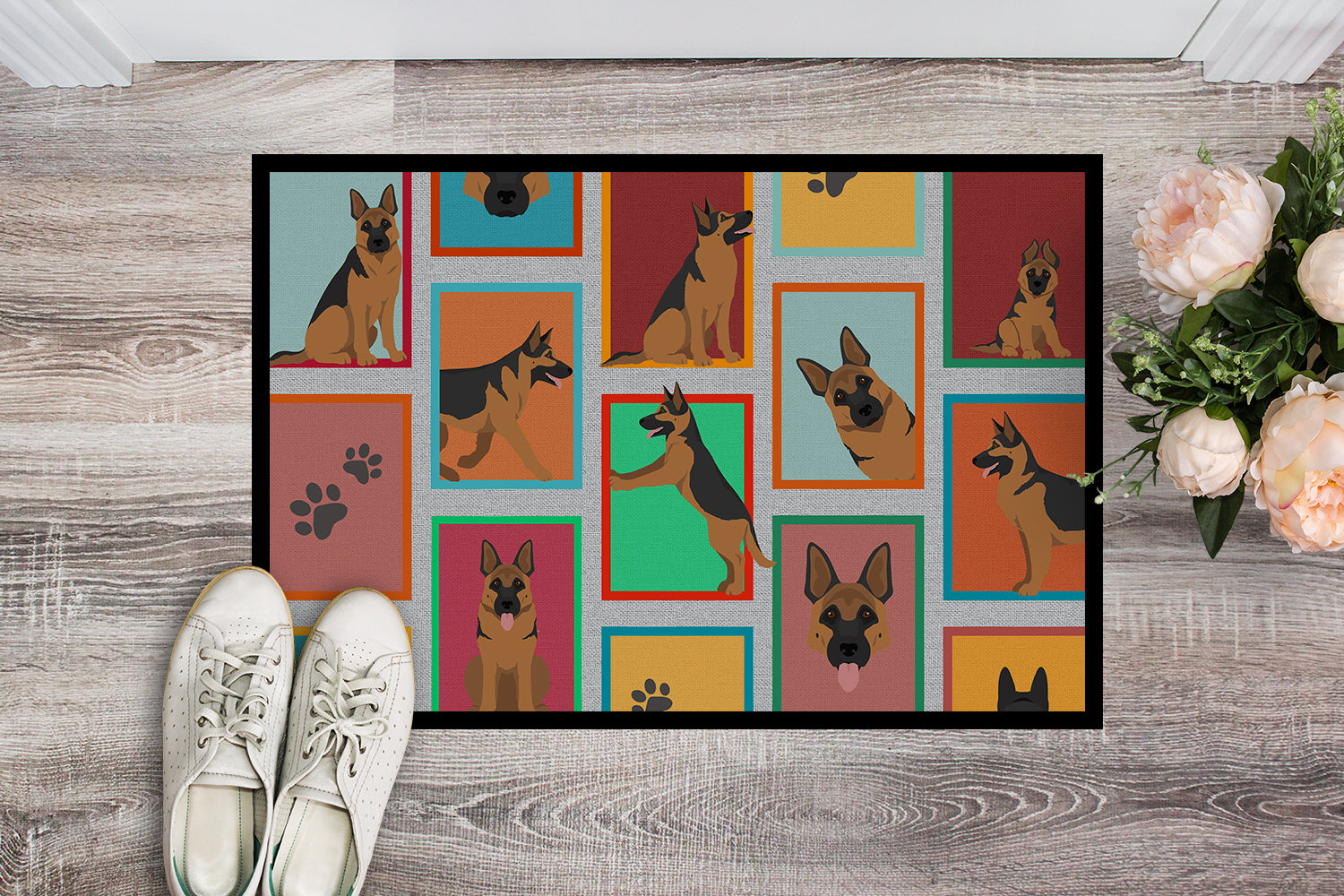 Buy this Lots of German Shepherd Indoor or Outdoor Mat 24x36