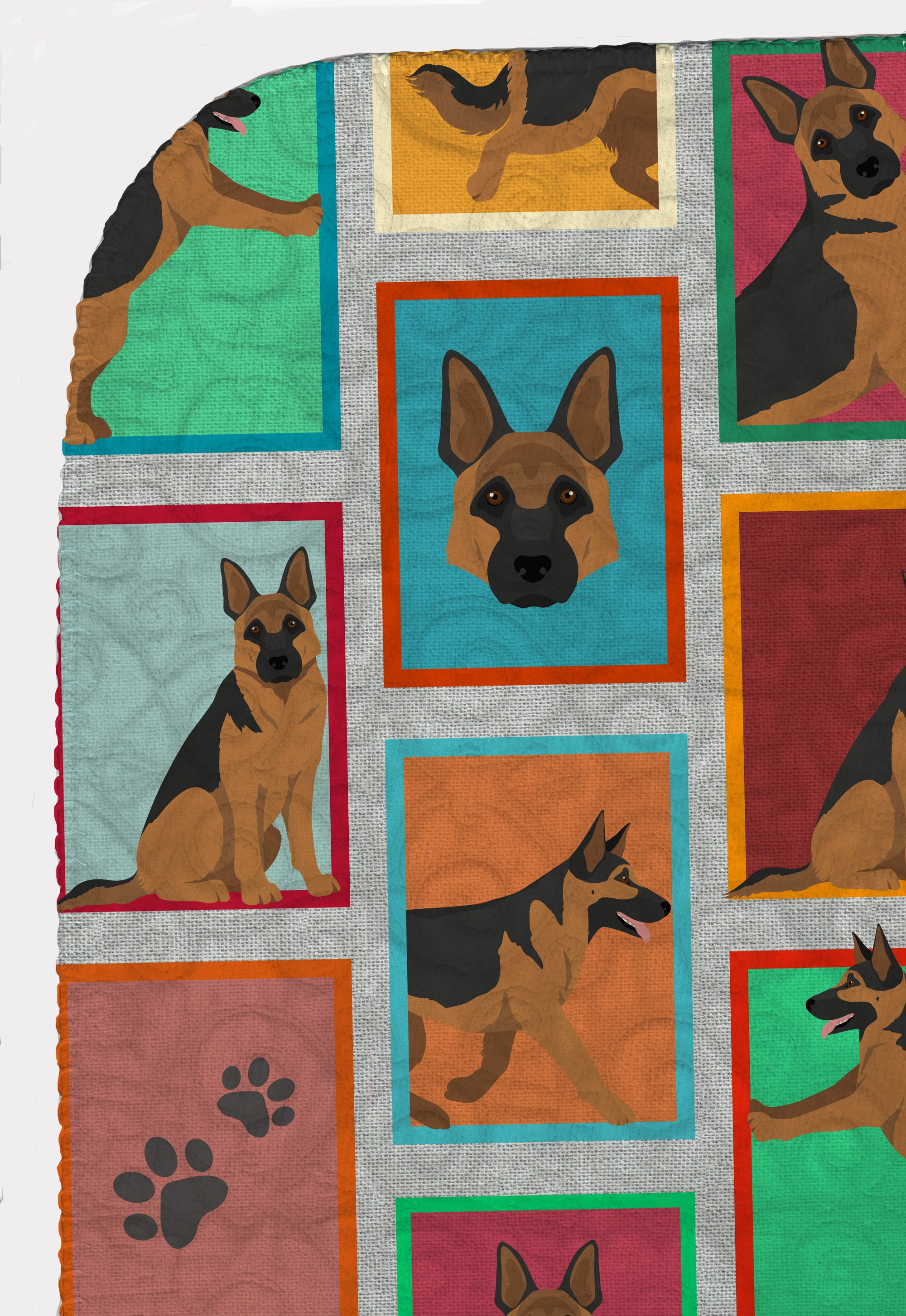 Lots of German Shepherd Quilted Blanket 50x60 - the-store.com