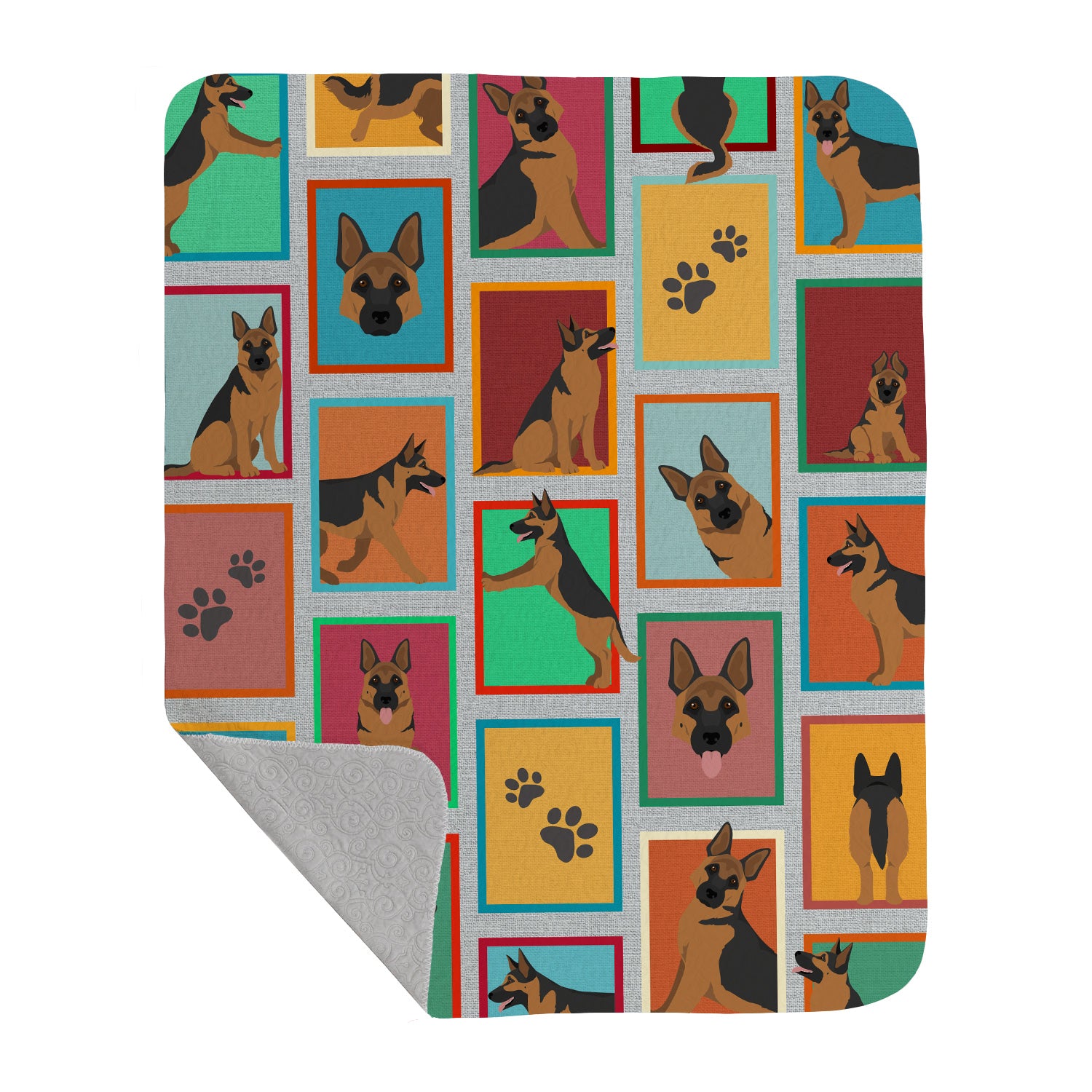 Buy this Lots of German Shepherd Quilted Blanket 50x60