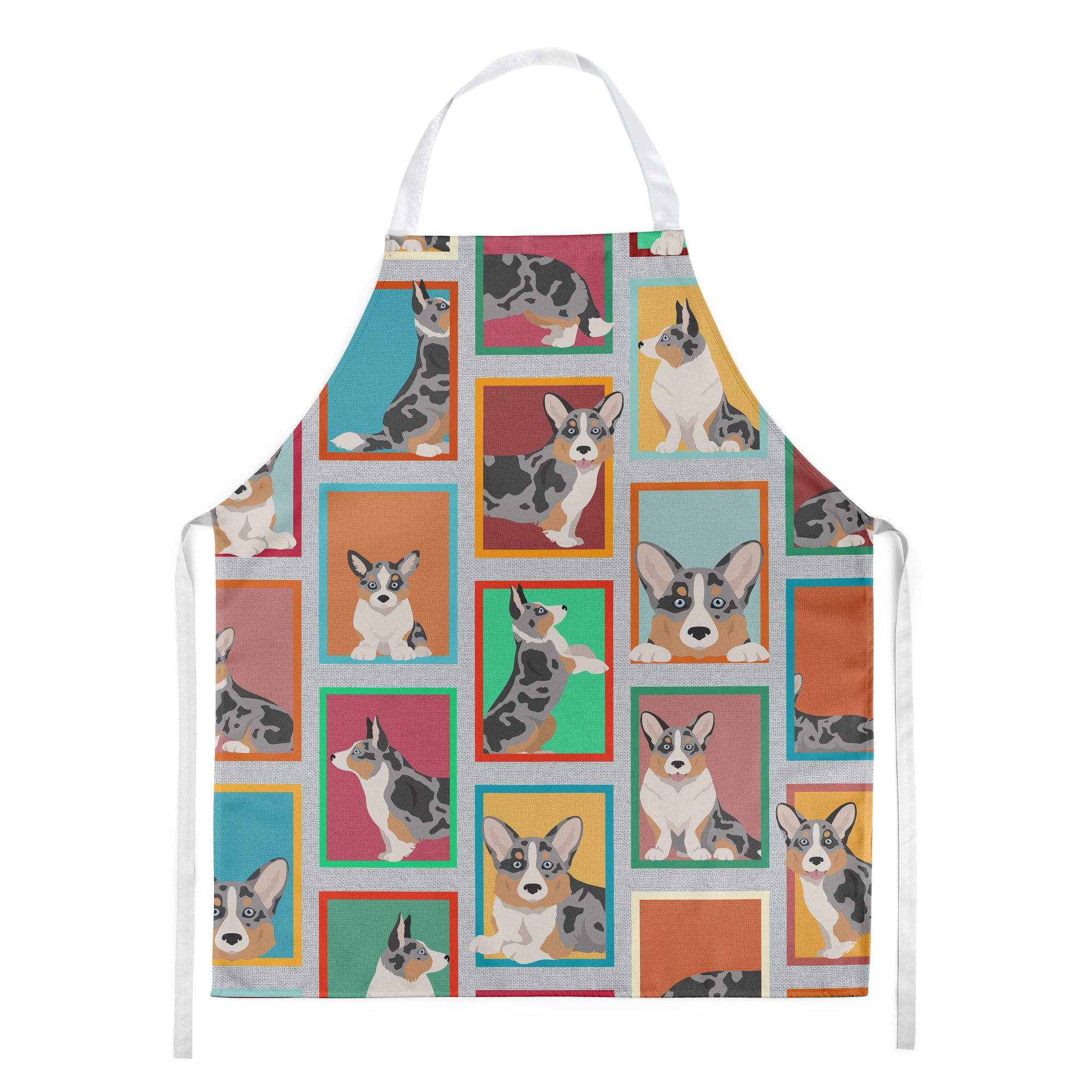 Lots of Blue Merle Welsh Cardigan Corgi Apron  the-store.com.