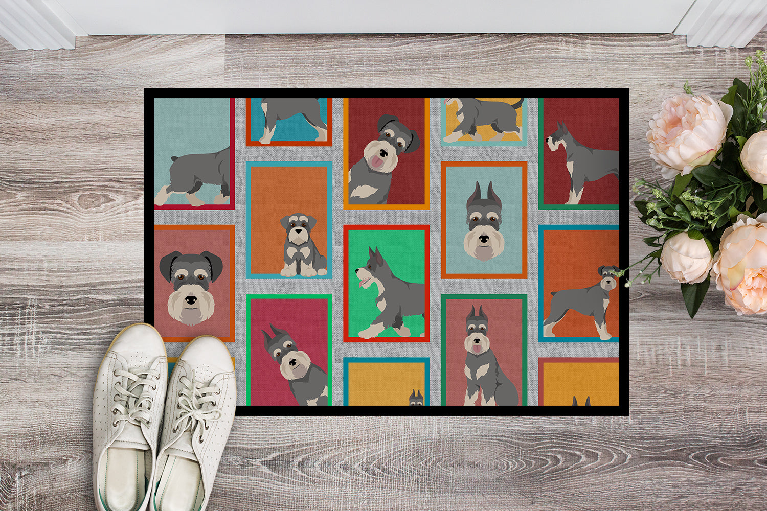 Buy this Lots of Schnauzer Indoor or Outdoor Mat 24x36