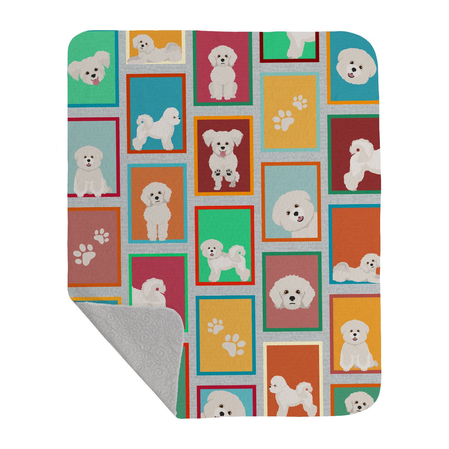 Buy this Lots of Bichon Frise Quilted Blanket 50x60