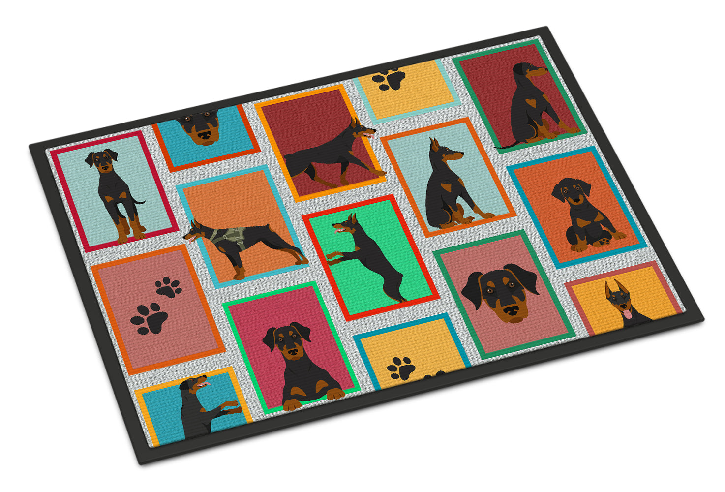 Buy this Lots of Doberman Pinscher Indoor or Outdoor Mat 24x36