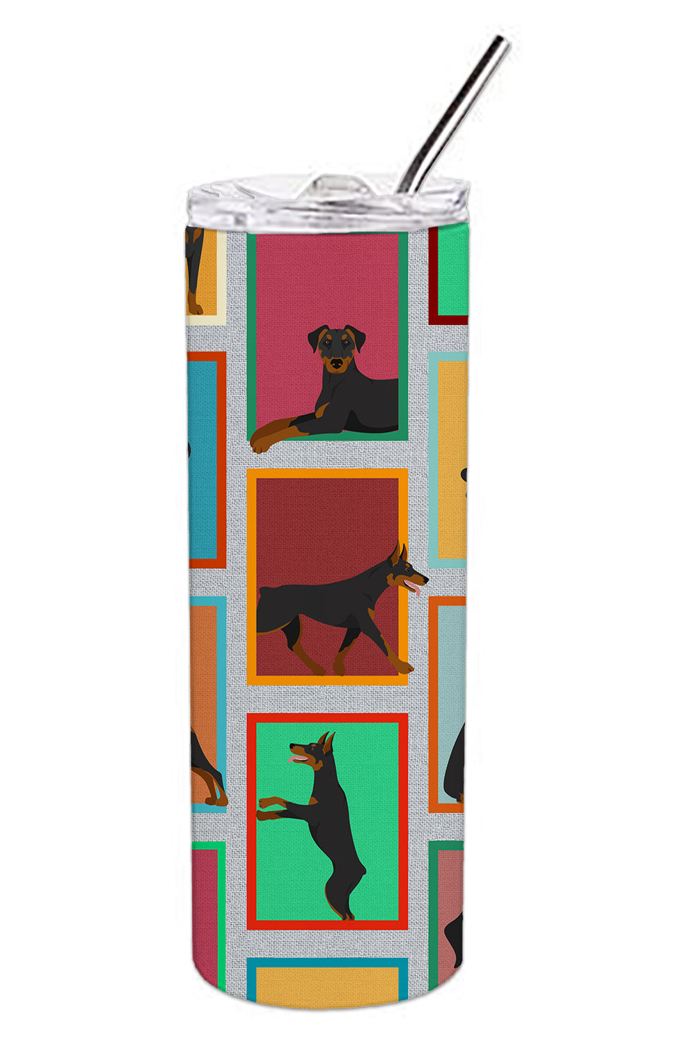 Buy this Lots of Doberman Pinscher Stainless Steel 20 oz Skinny Tumbler