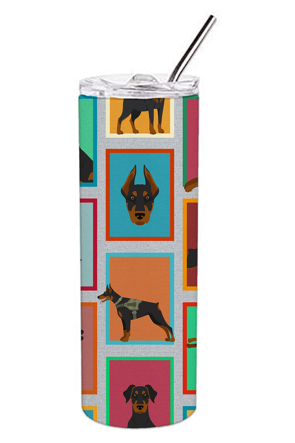 Buy this Lots of Doberman Pinscher Stainless Steel 20 oz Skinny Tumbler