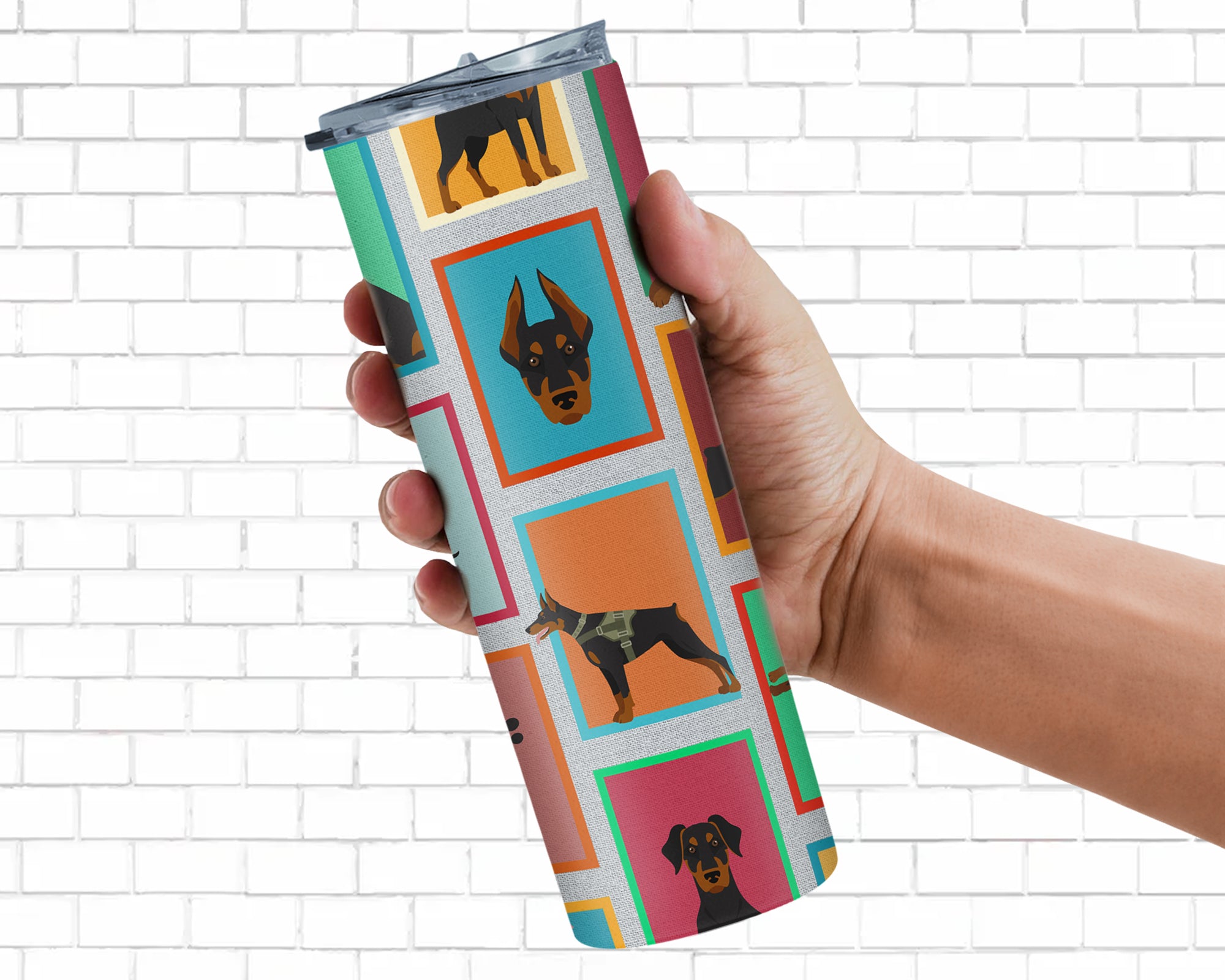 Lots of Doberman Pinscher Stainless Steel 20 oz Skinny Tumbler - the-store.com