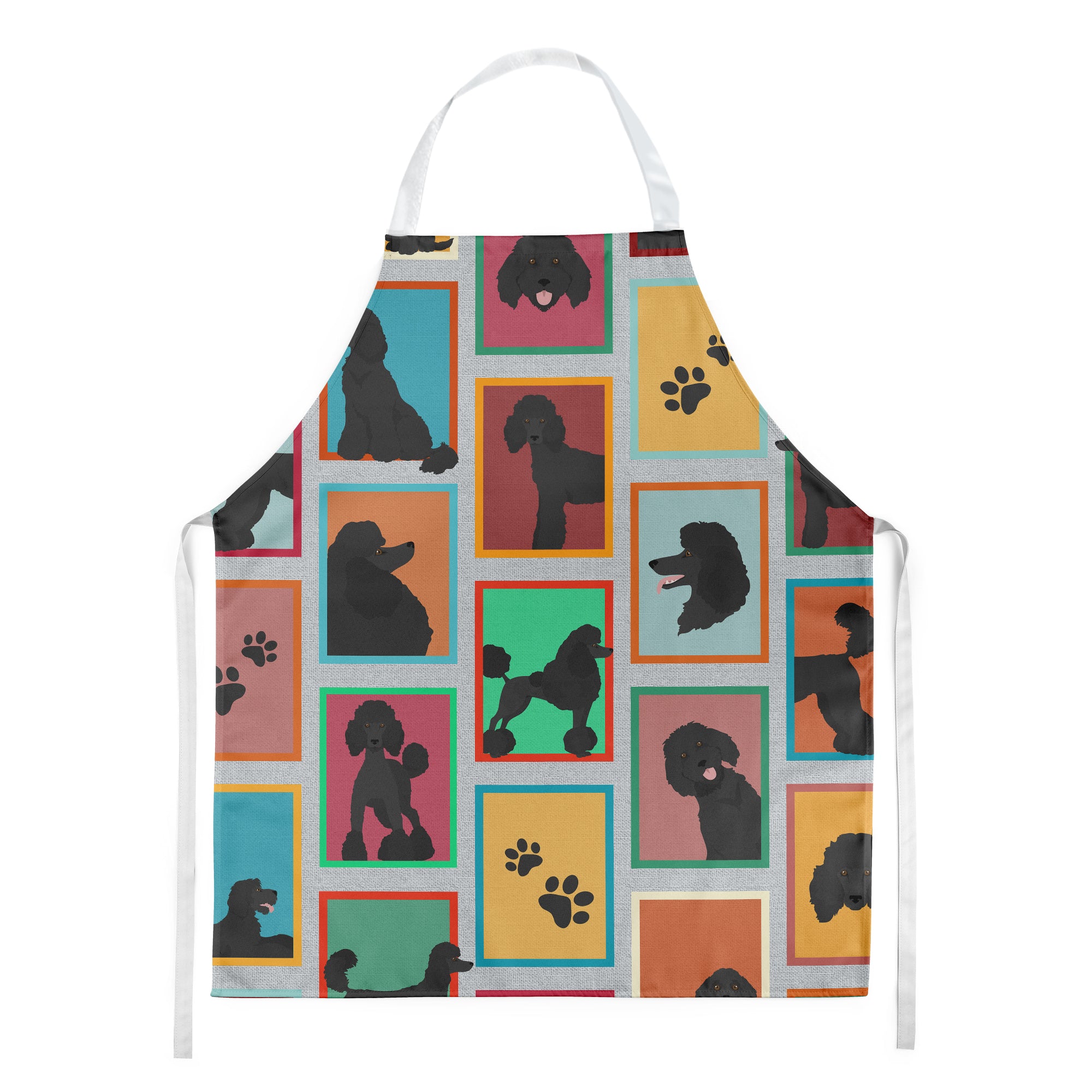 Lots of Black Standard Poodle Apron  the-store.com.