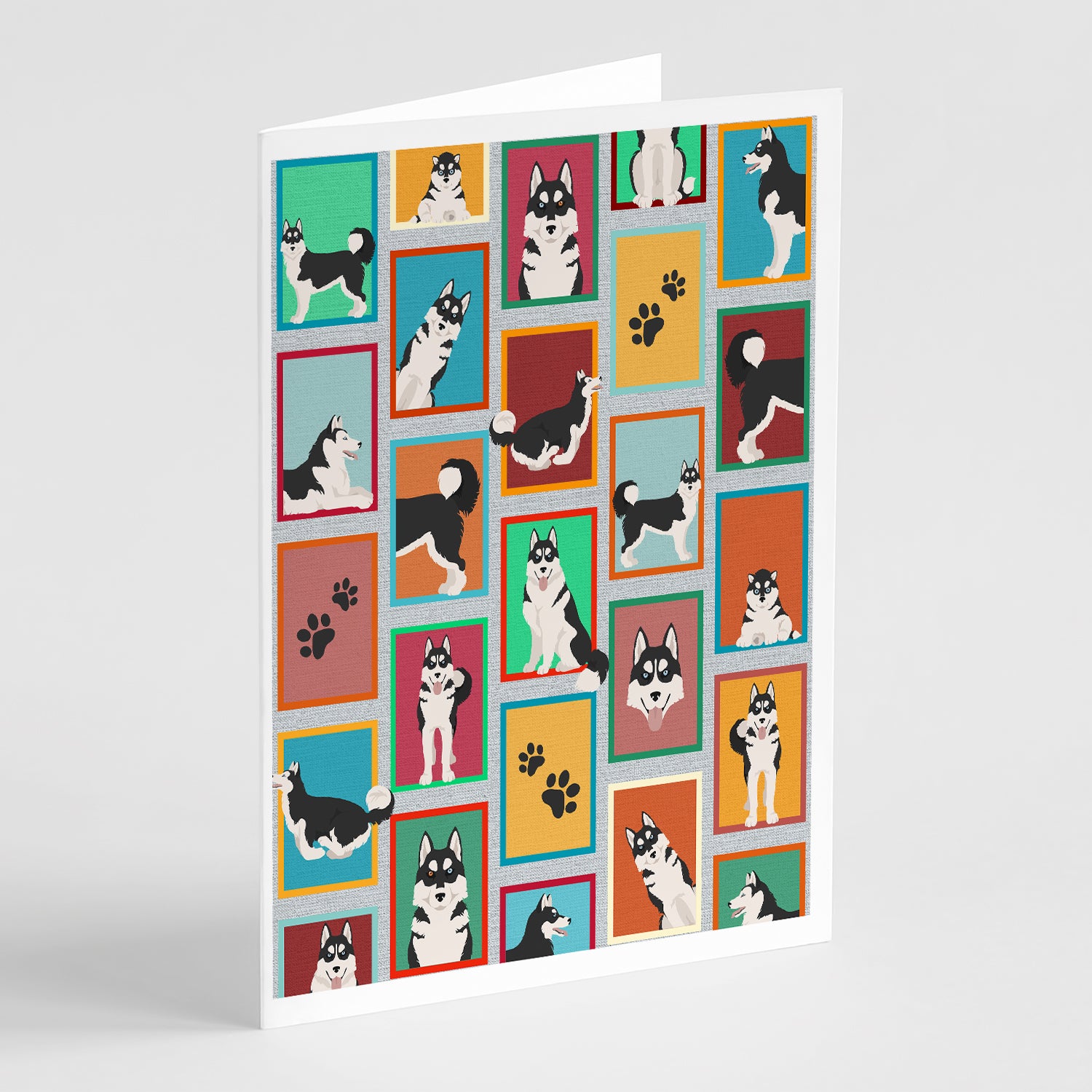 Buy this Lots of Siberian Husky Greeting Cards and Envelopes Pack of 8