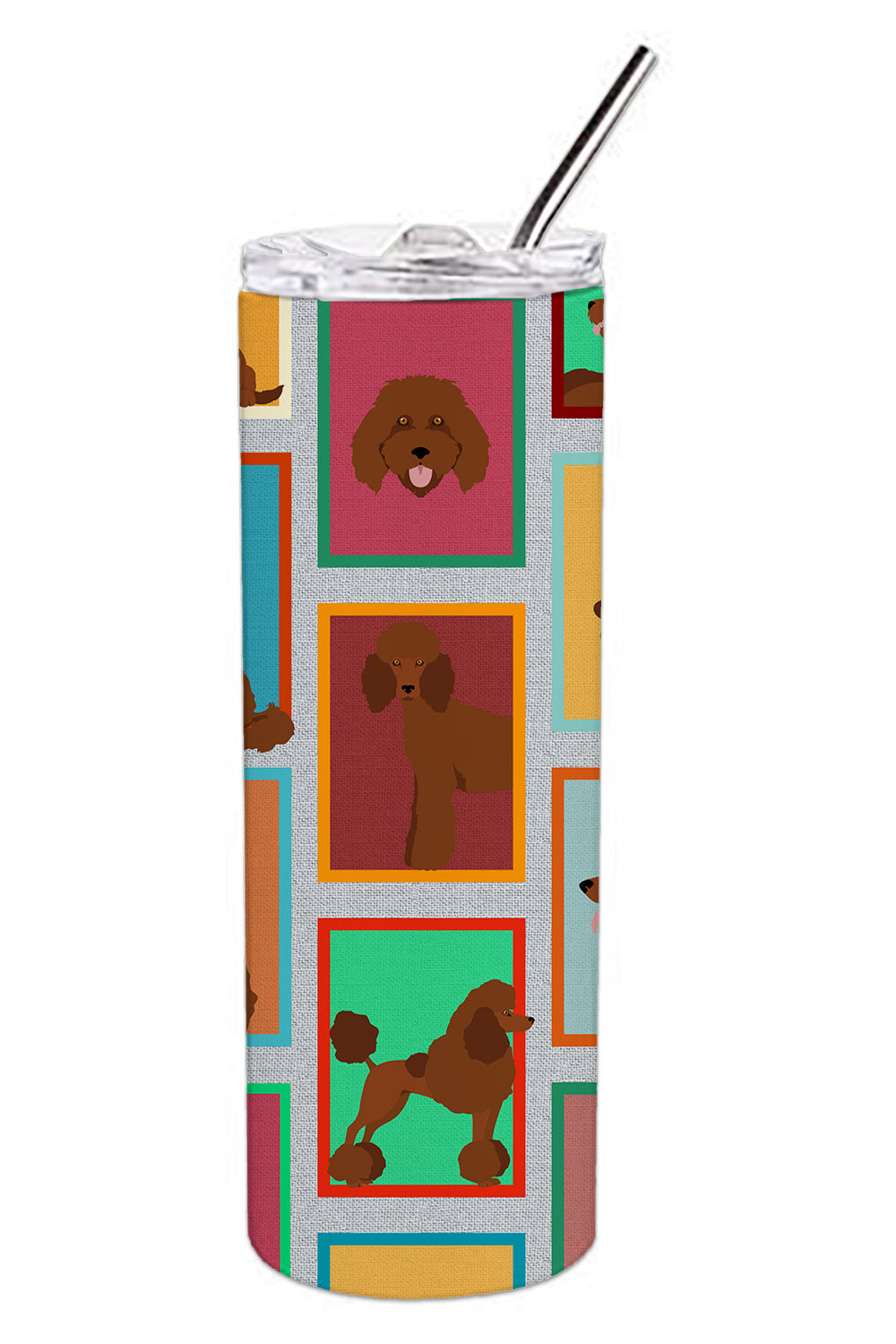 Buy this Lots of Chocolate Standard Poodle Stainless Steel 20 oz Skinny Tumbler