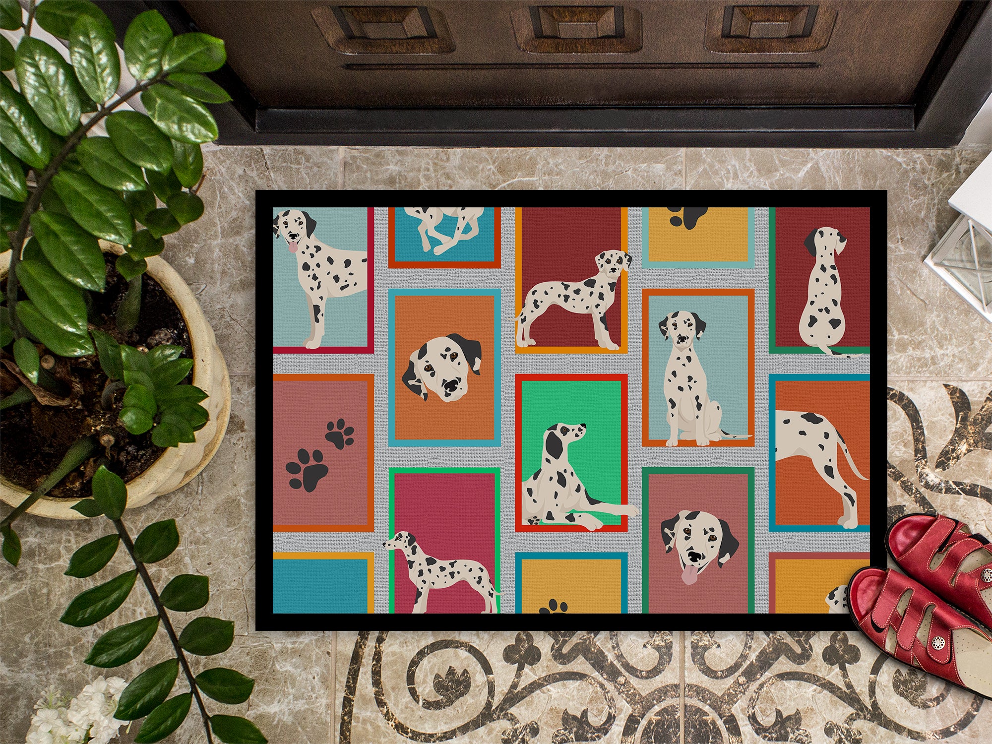 Lots of Dalmatian Indoor or Outdoor Mat 24x36 - the-store.com